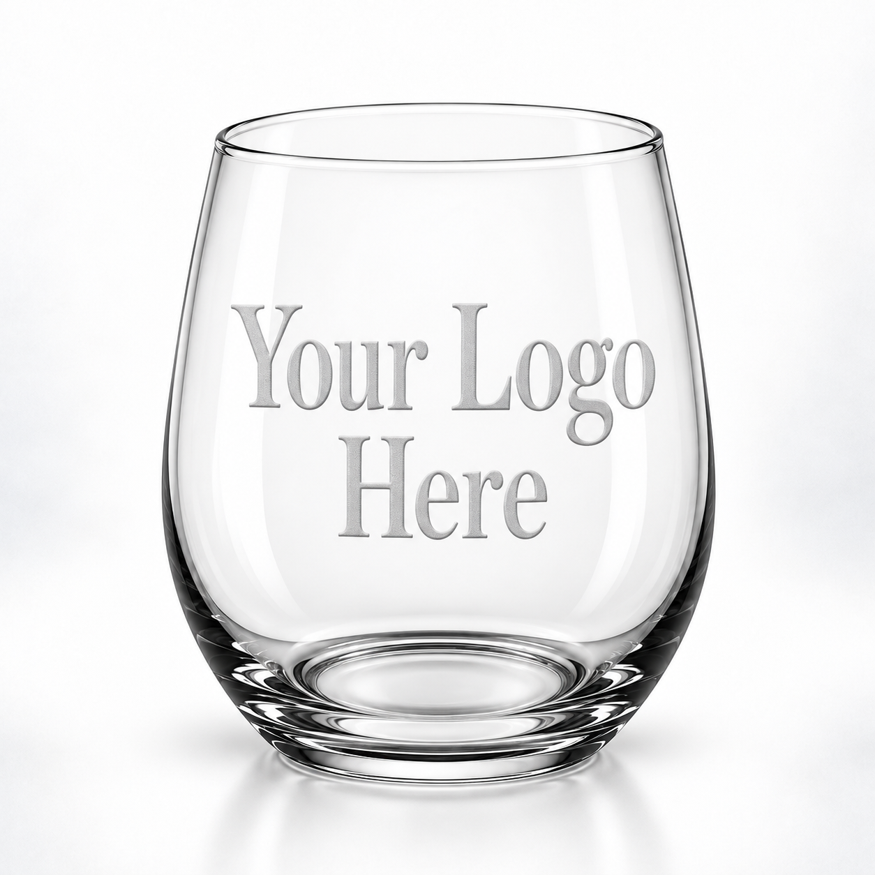 Custom Logo Stemless Wine Glasses – Upload Your Own Design