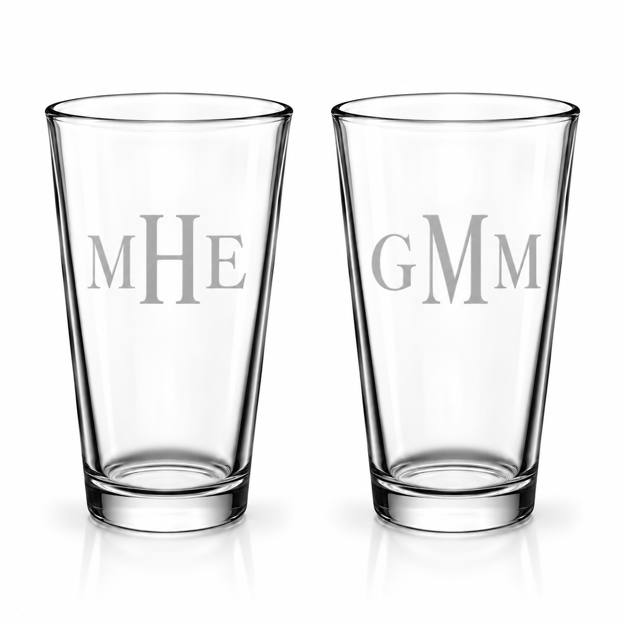 Classic Monogram Pint Glass Set