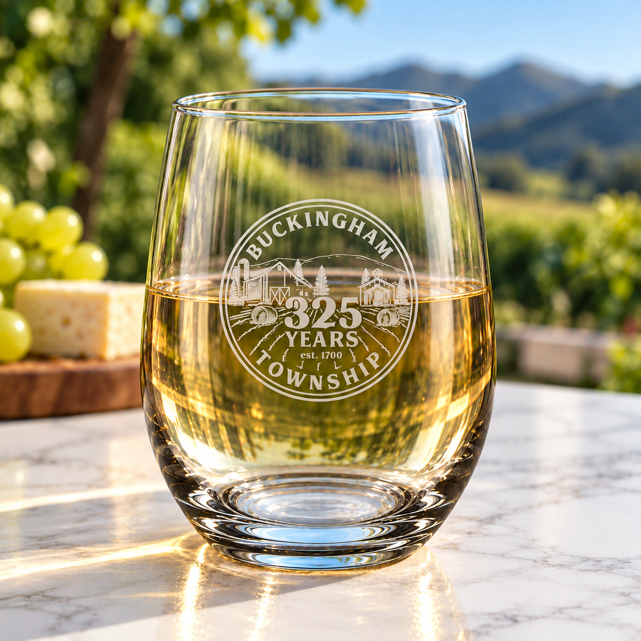 Personalized Sand-Carved Stemless Wine Glasses – Custom Artwork