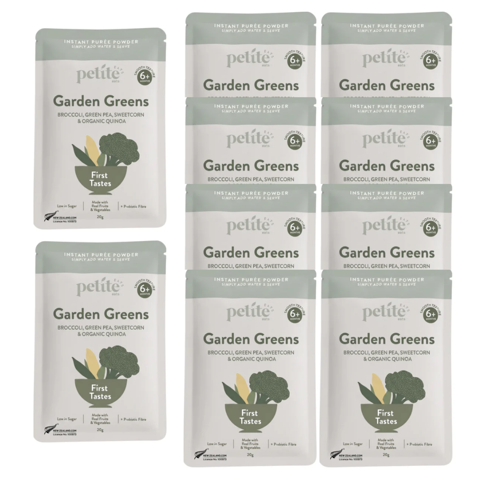 10 Pack Baby Puree Garden Greens Baby Puree Bundle