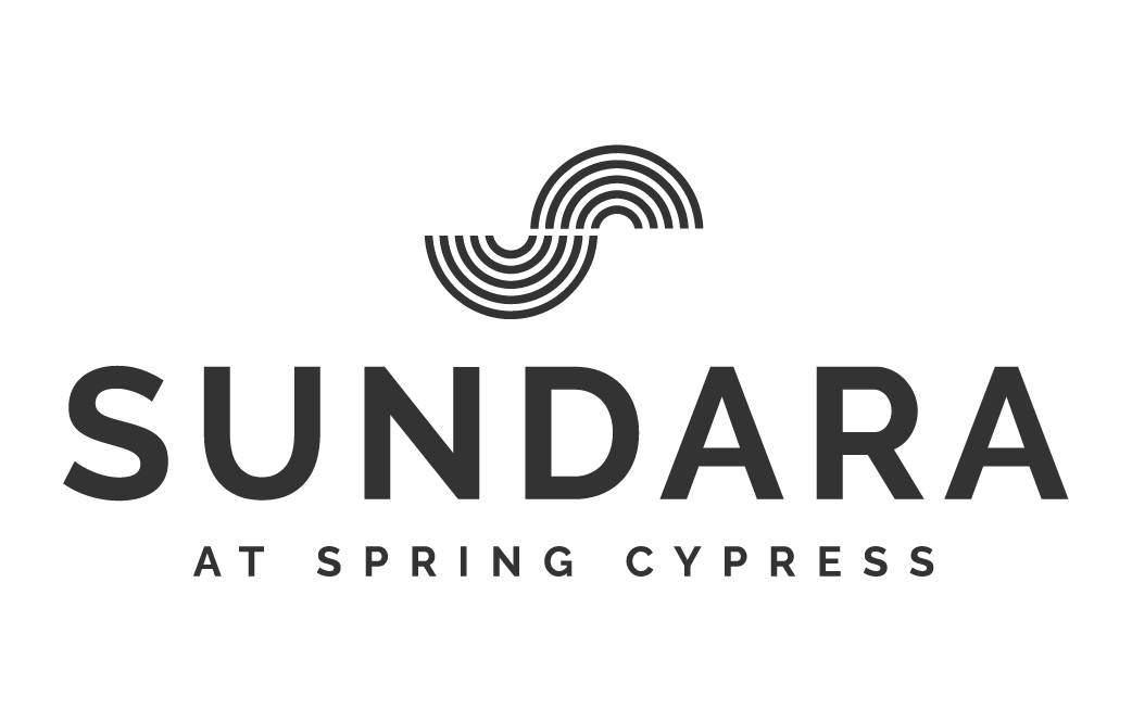 Logo for Sundara at Spring Cypress featuring a stylized circular graphic above the text.