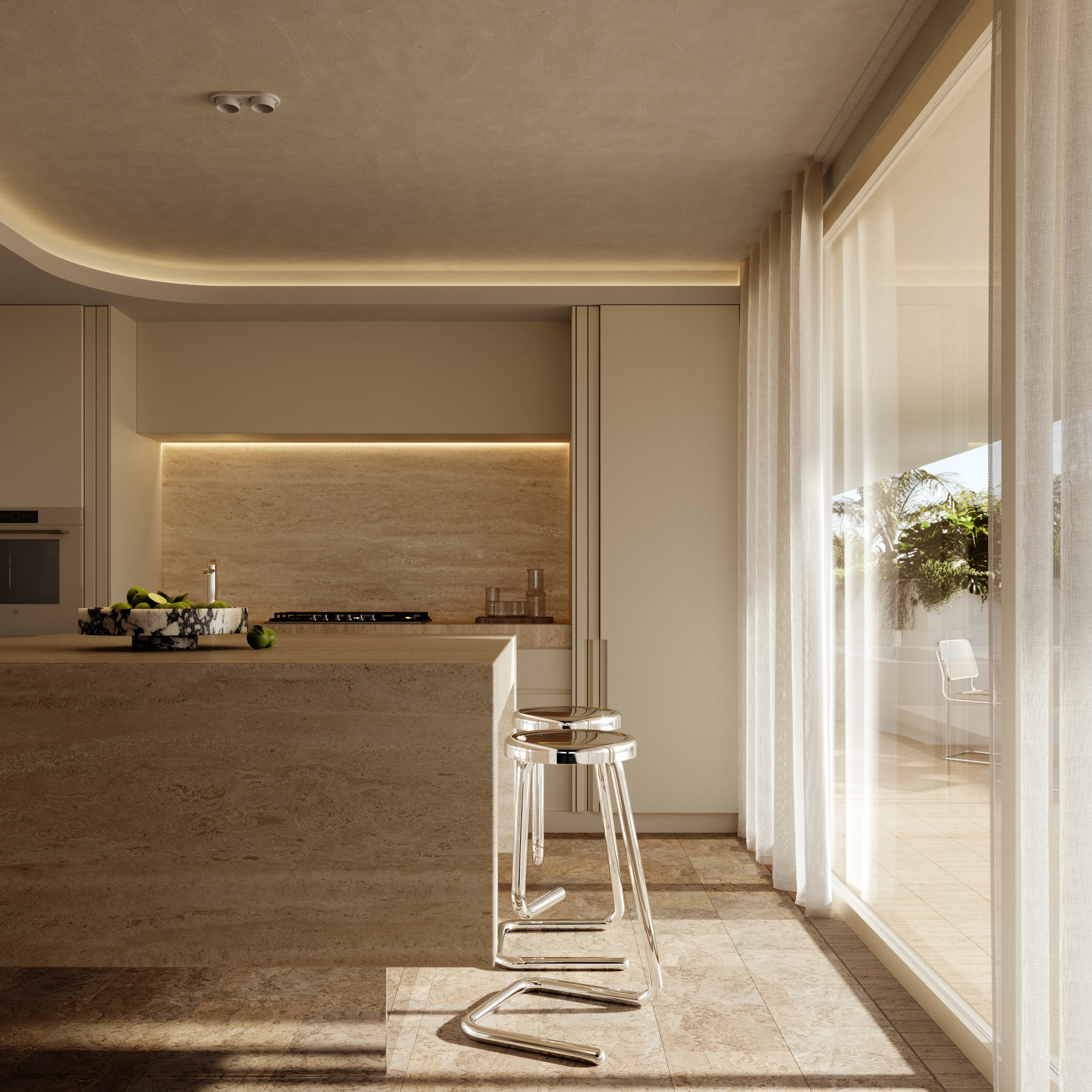 Resident's lounge chef's kitchen