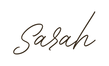 Signature text that reads 'Sarah' in cursive script.