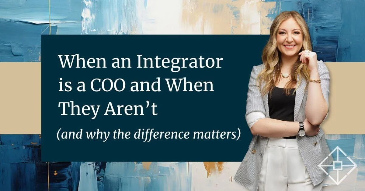 When an Integrator is a COO and When They Aren’t (And Why the Difference Matters)