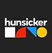 Humsicker logo with black background, white, red, yellow, and blue shapes.