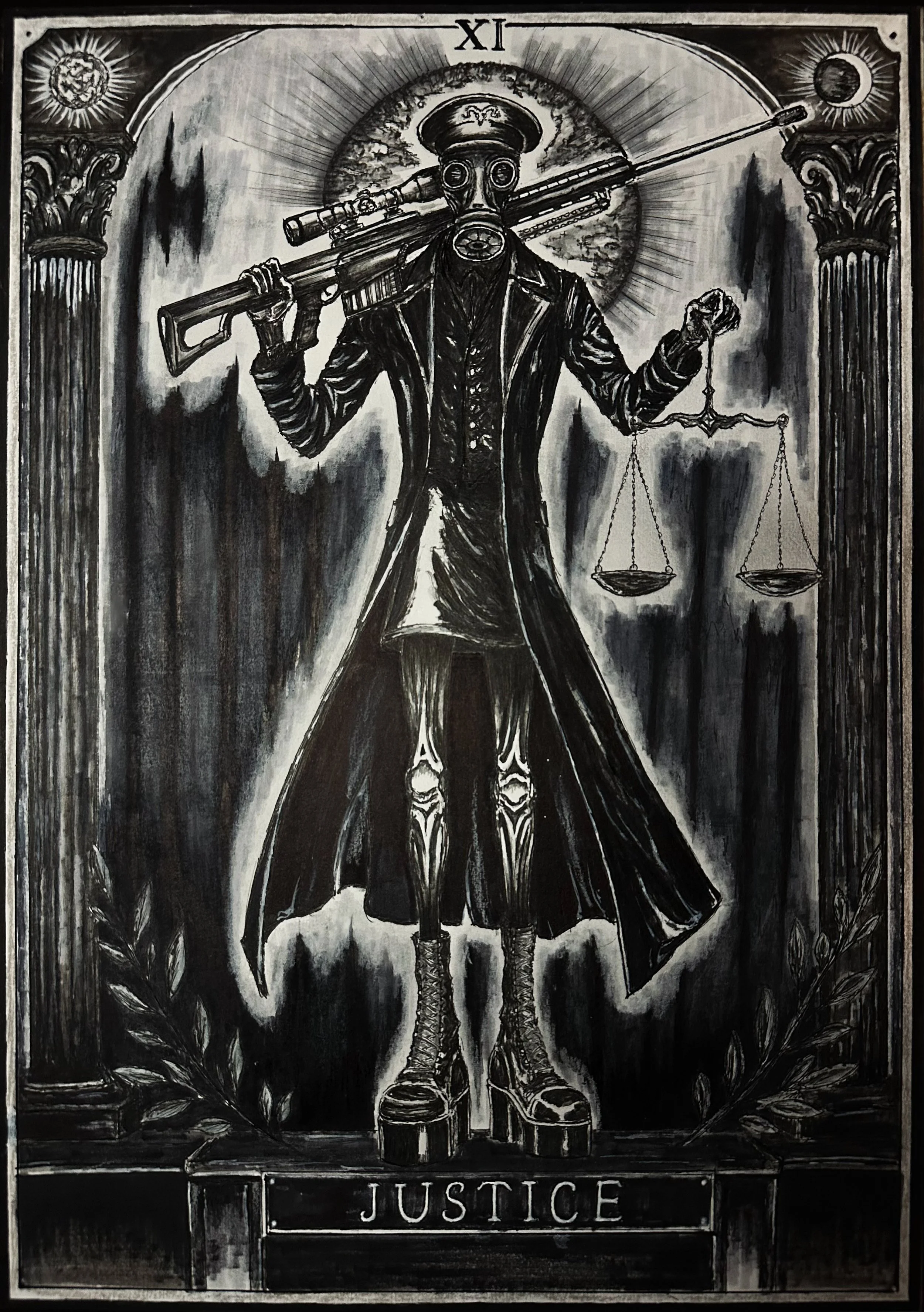 "XI" Ink on canvas, Original painting, 30x40cm available, asking price: CHF 800