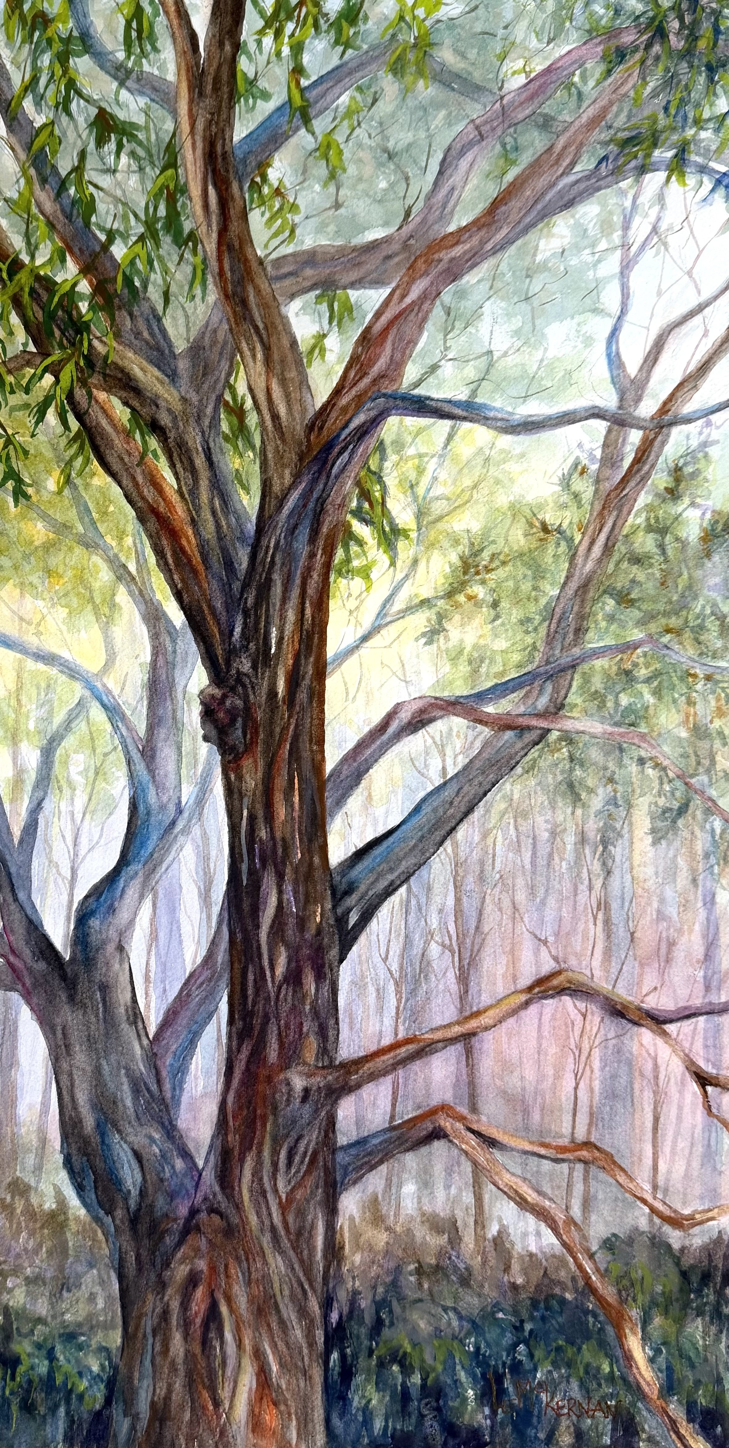 The Tree
Waxed watercolor on paper
Mounted on wrapped canvas/20x10
$100