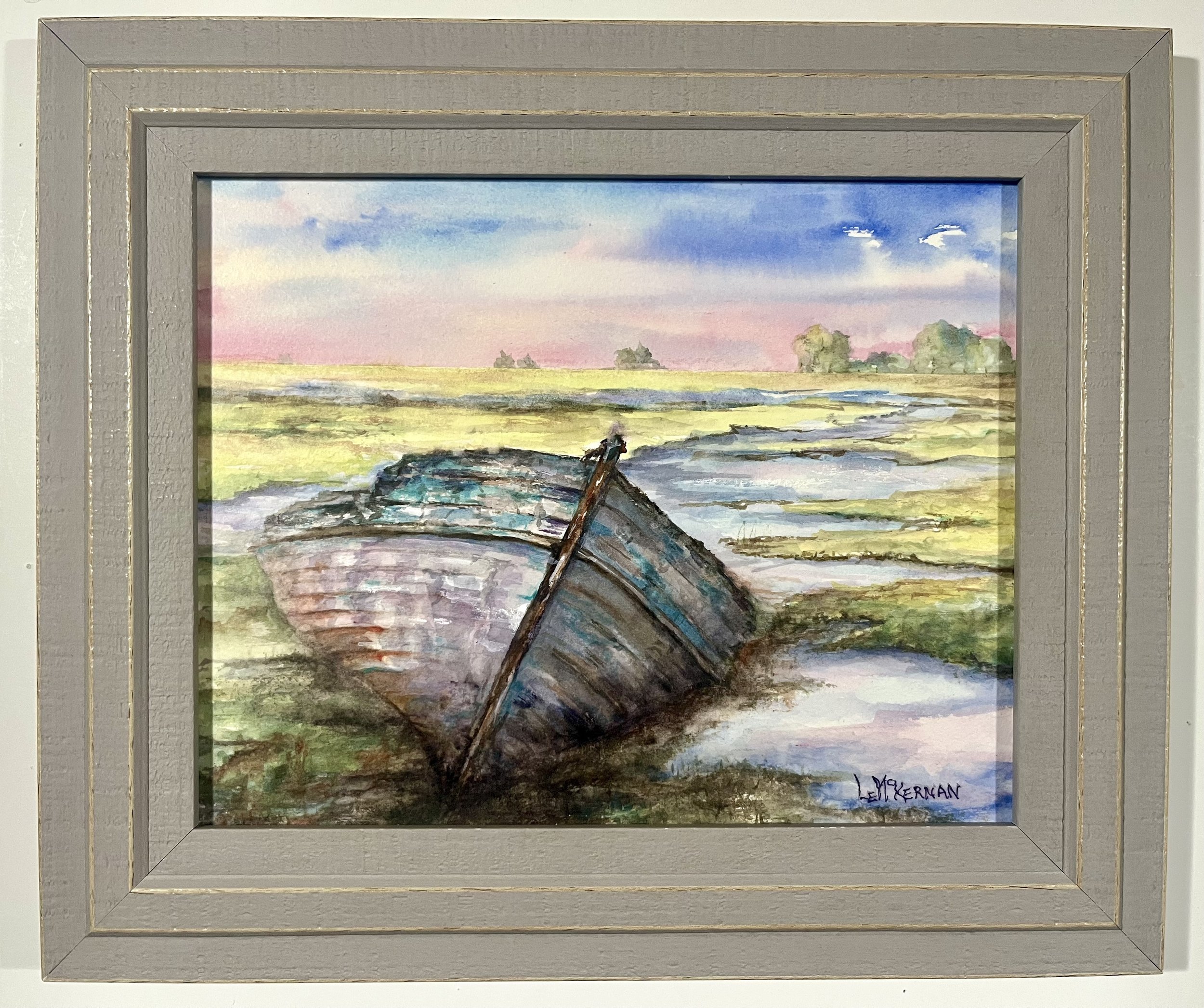 The Wreckage 
Waxed watercolor on paper 
Wood panel 
8x10