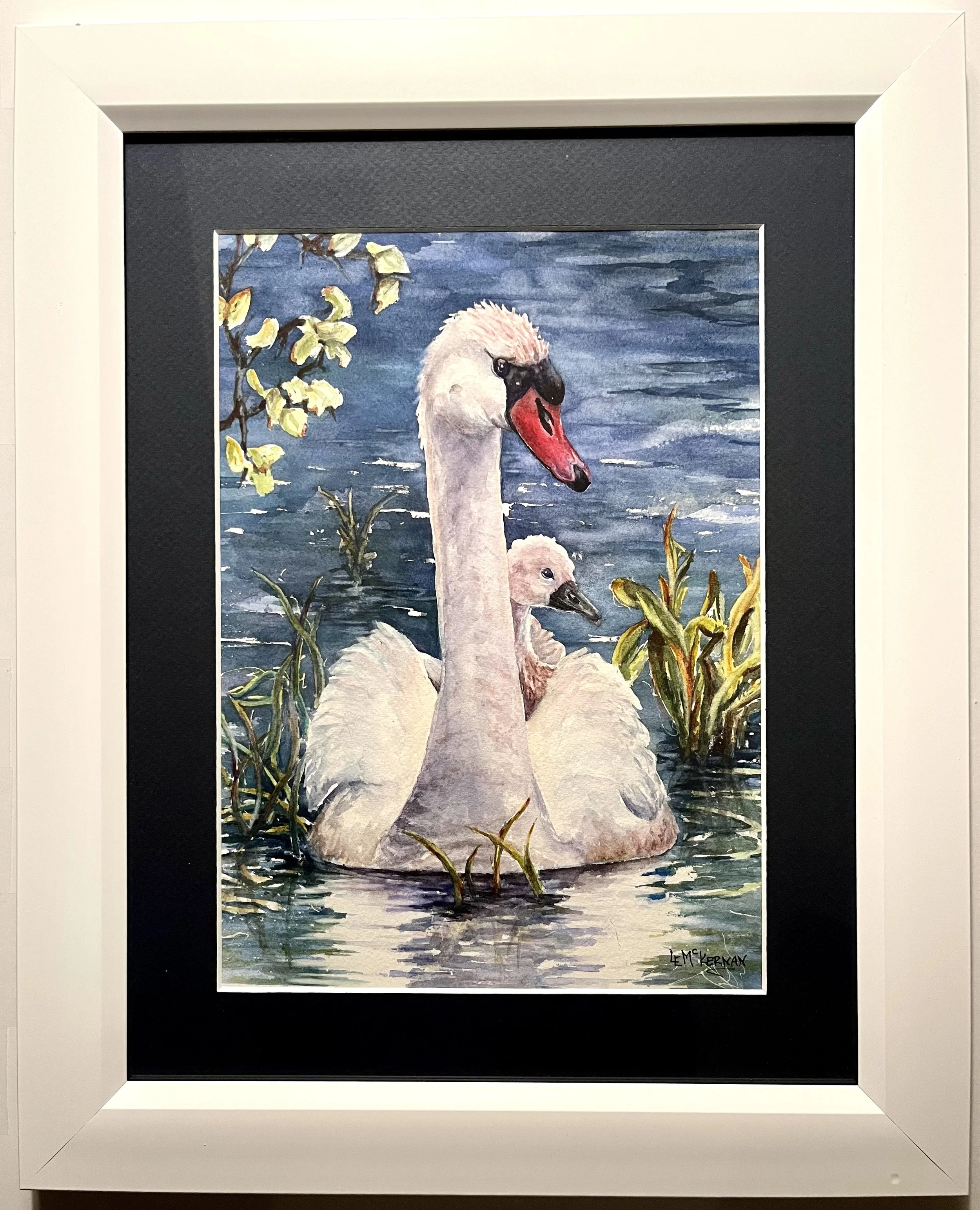 Piggyback 
Watercolor on paper 
Mat/backer board 
11x8