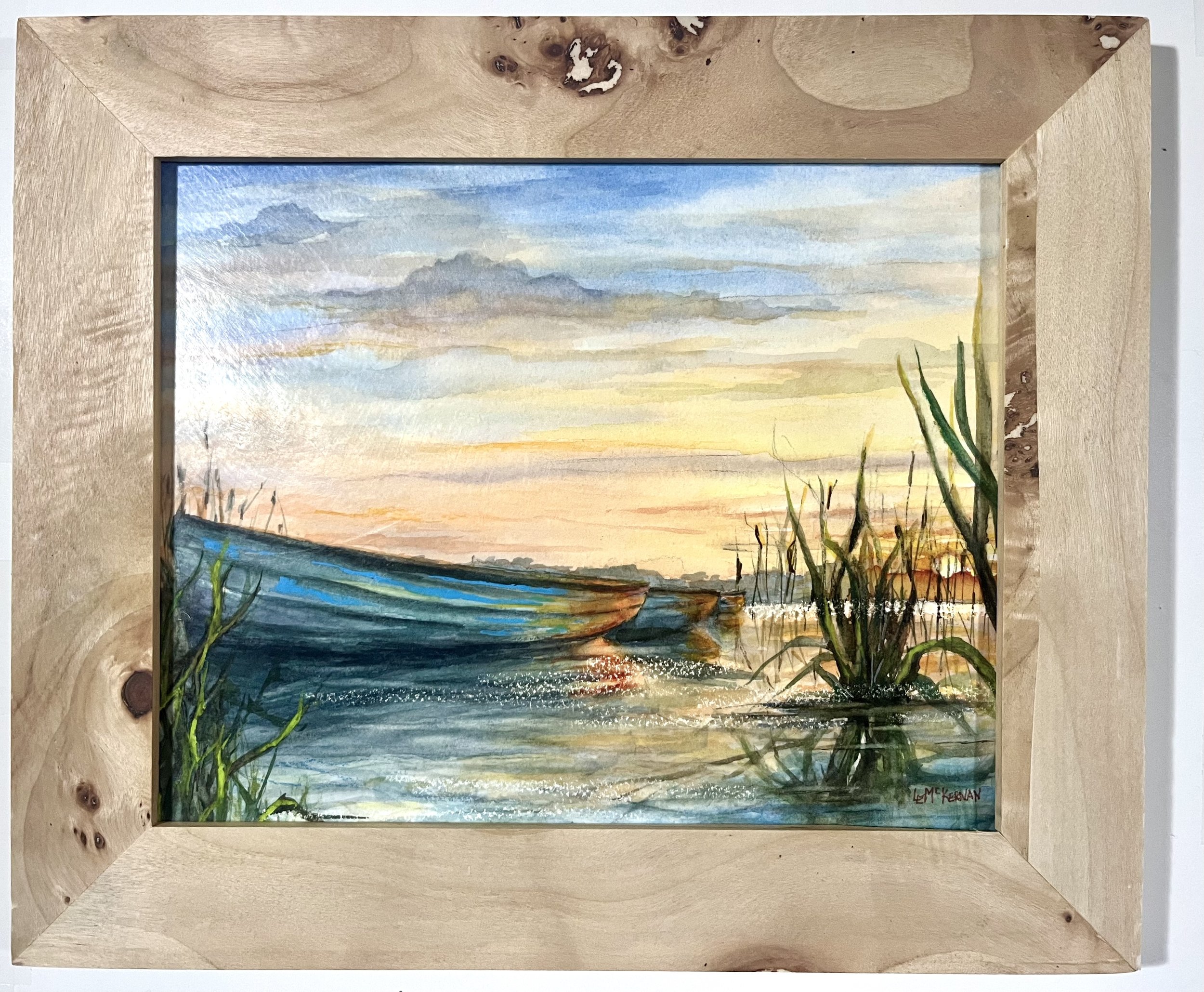 Evening Glow 
Waxed watercolor on paper 
Wood panel 
8x10