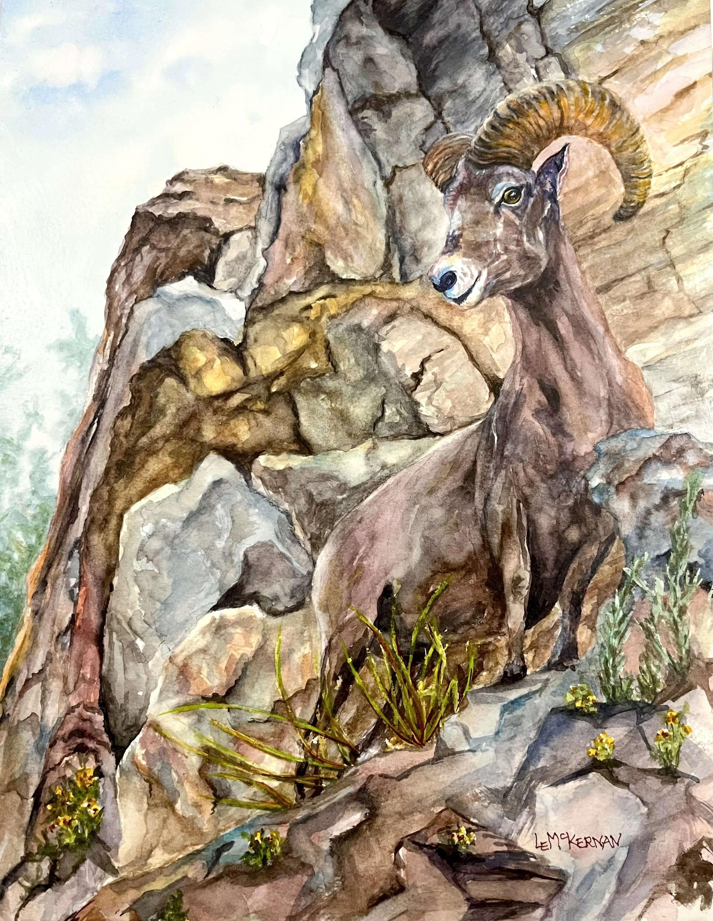 Hiding in Plain Sight
Waxed watercolor on paper
Cradle board 
14x11