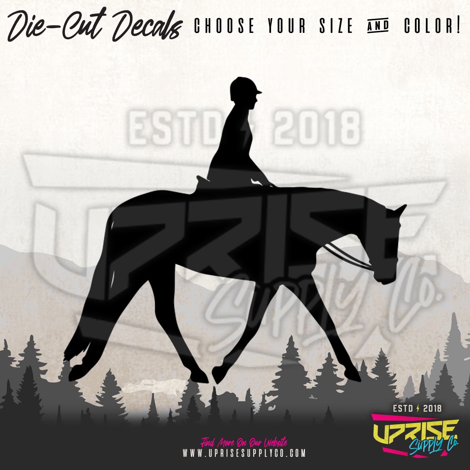 Hunter Under Saddle 1 // Vinyl Decals