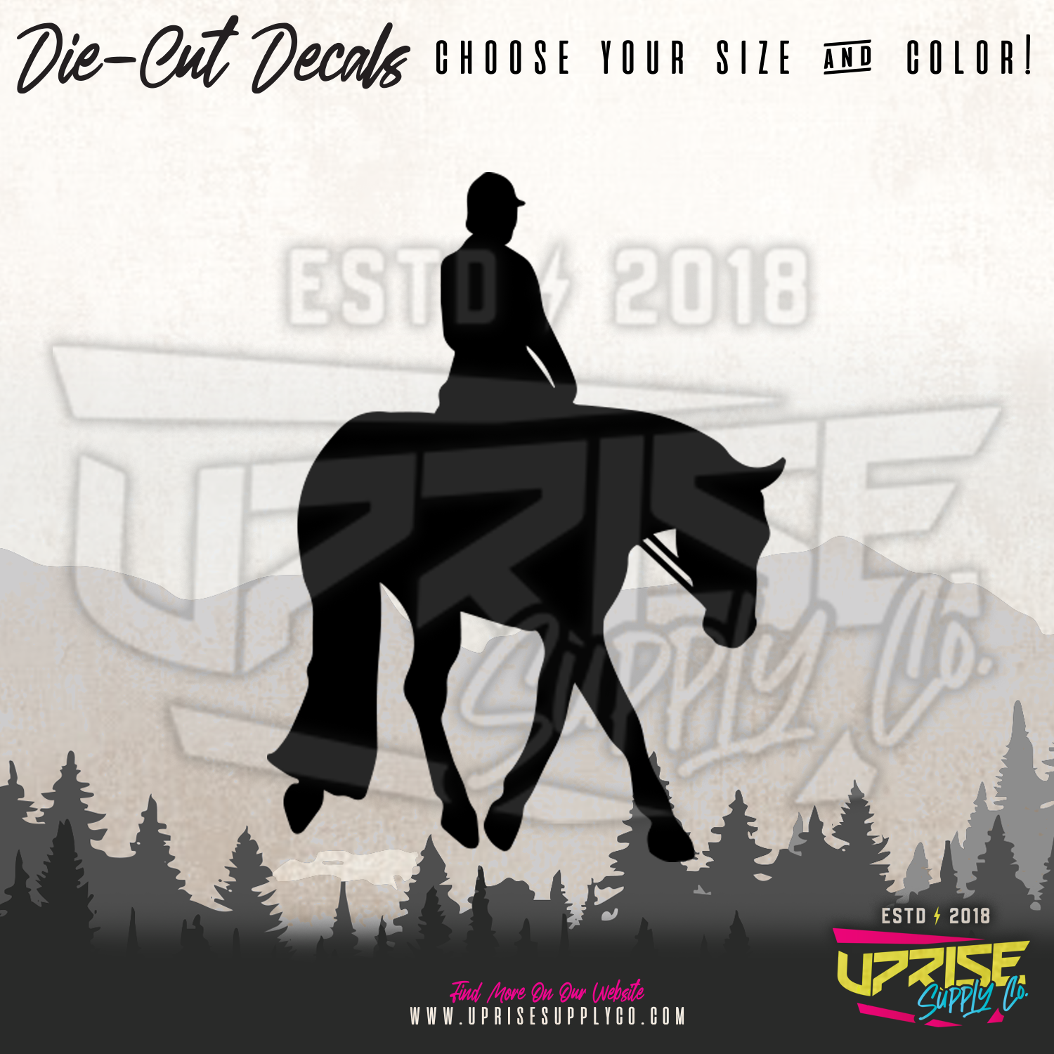 Hunter Under Saddle 2 // Vinyl Decals