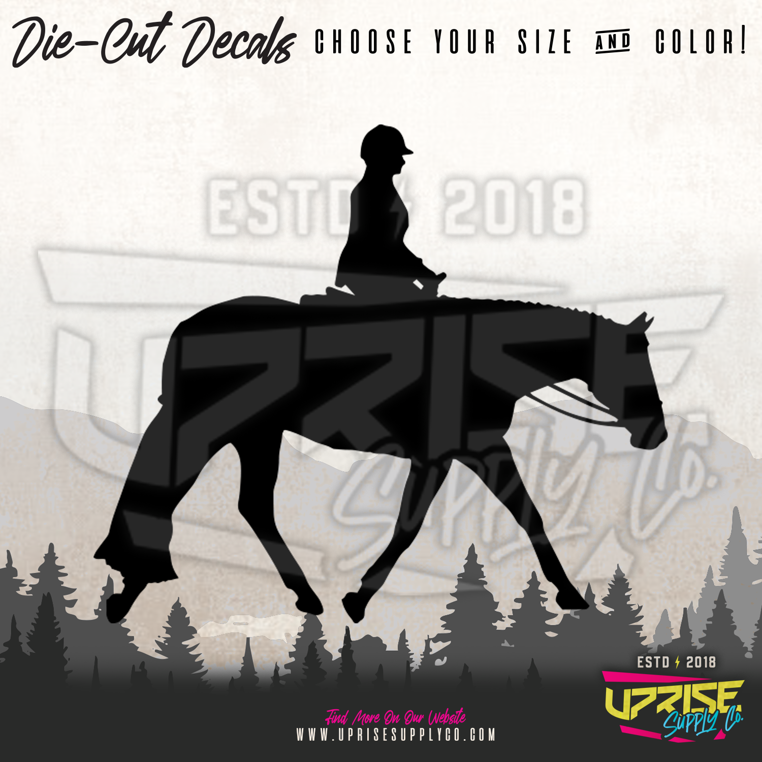 Hunter Under Saddle 3 // Vinyl Decals