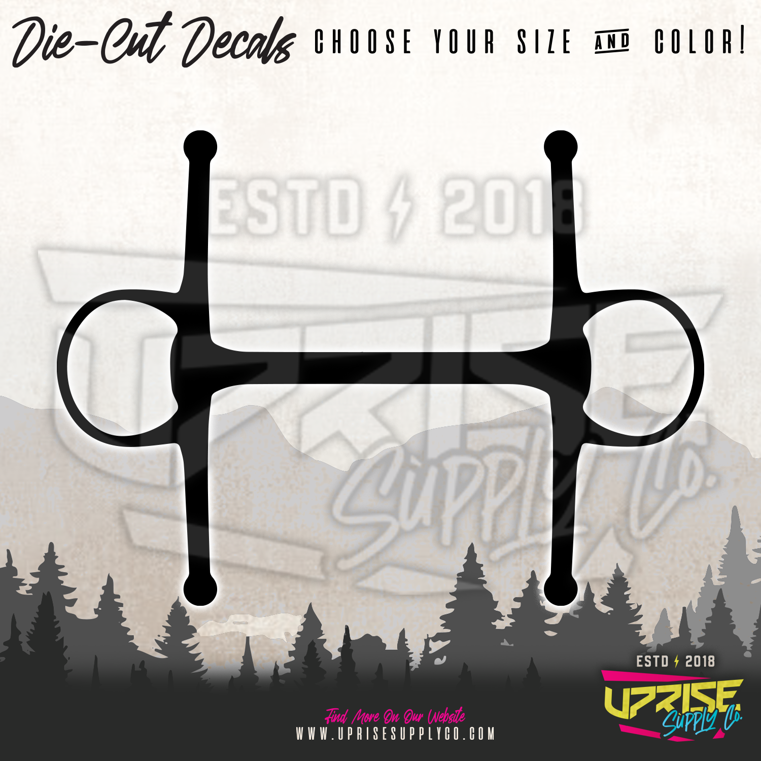 Full Cheek Straight // Vinyl Decals