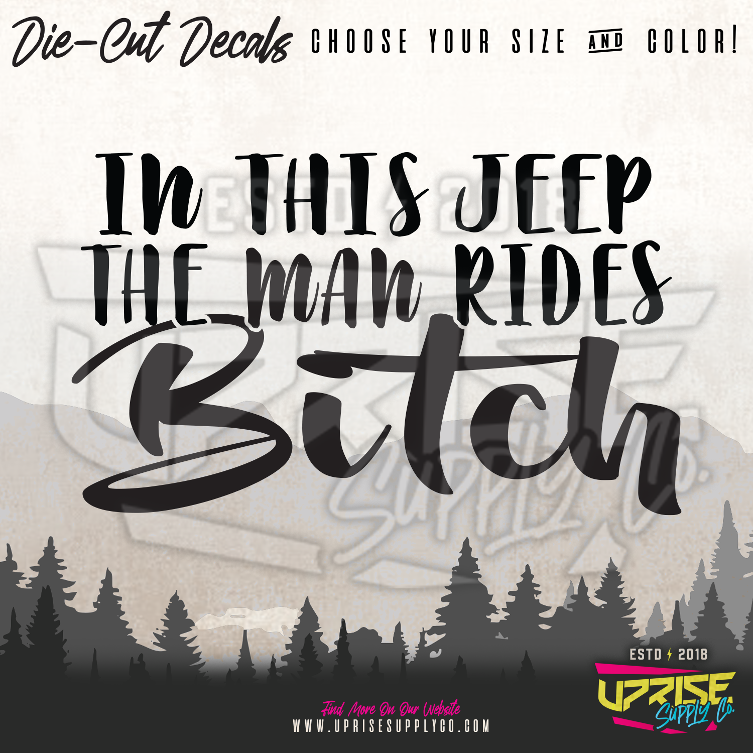 In This Jeep the Boys Ride Bitch // Vinyl Decals