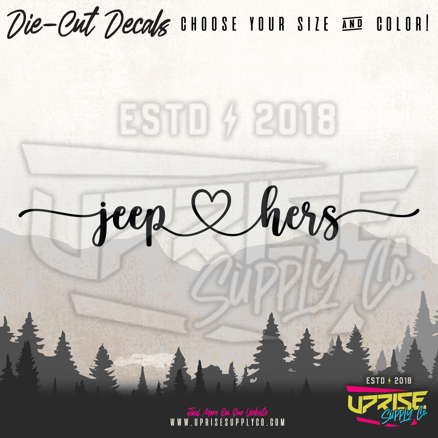 Jeep <3 Hers // Vinyl Decals