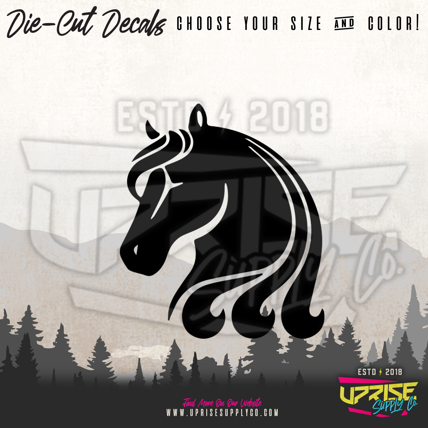 Cute Horse Head // Vinyl Decals