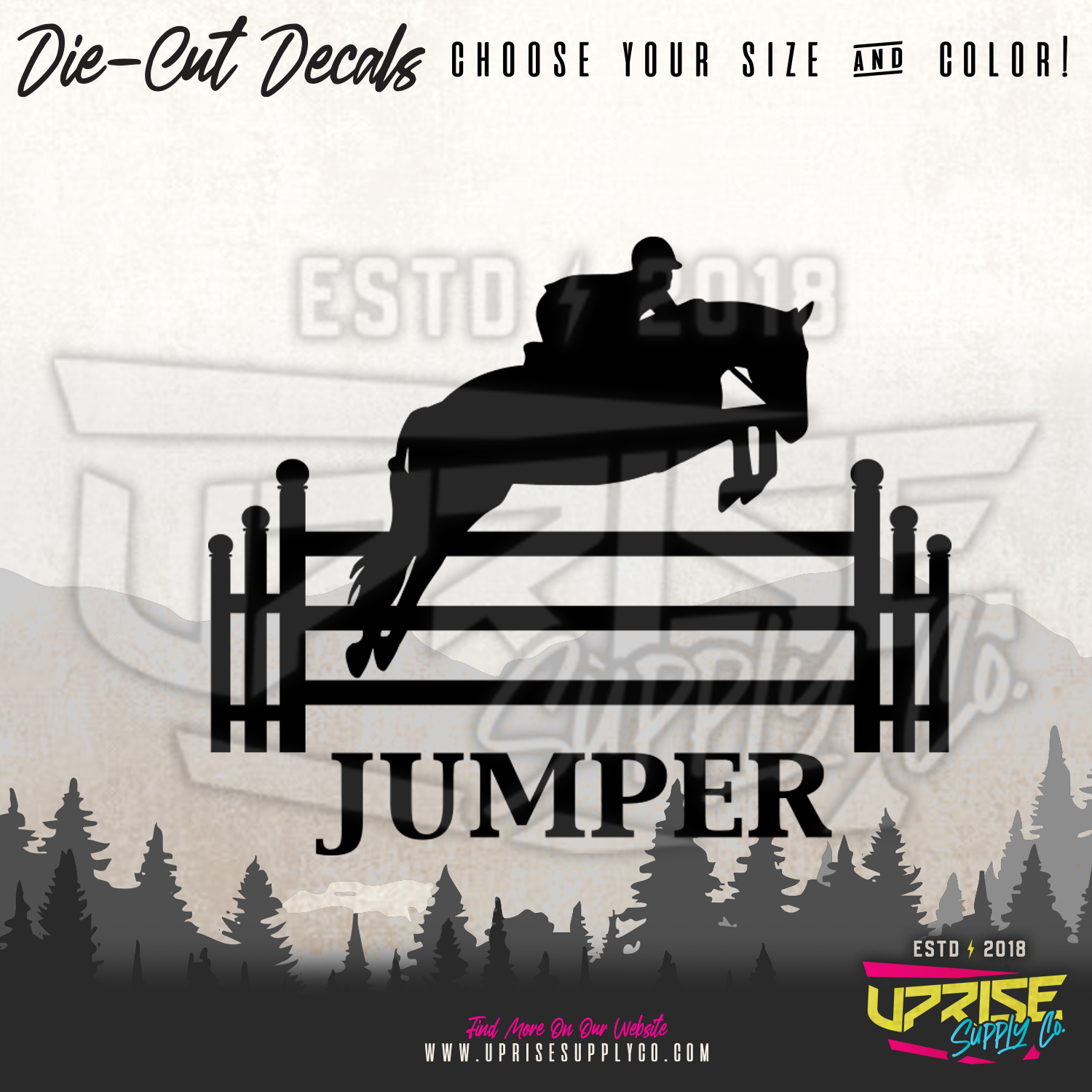 Jumper Over Fence // Vinyl Decals