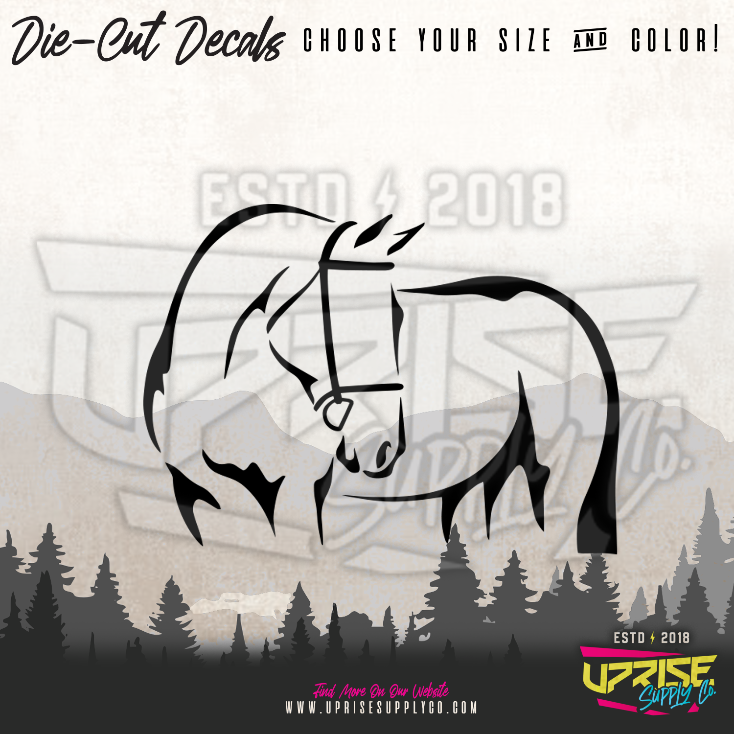 Horse Side Outline // Vinyl Decals