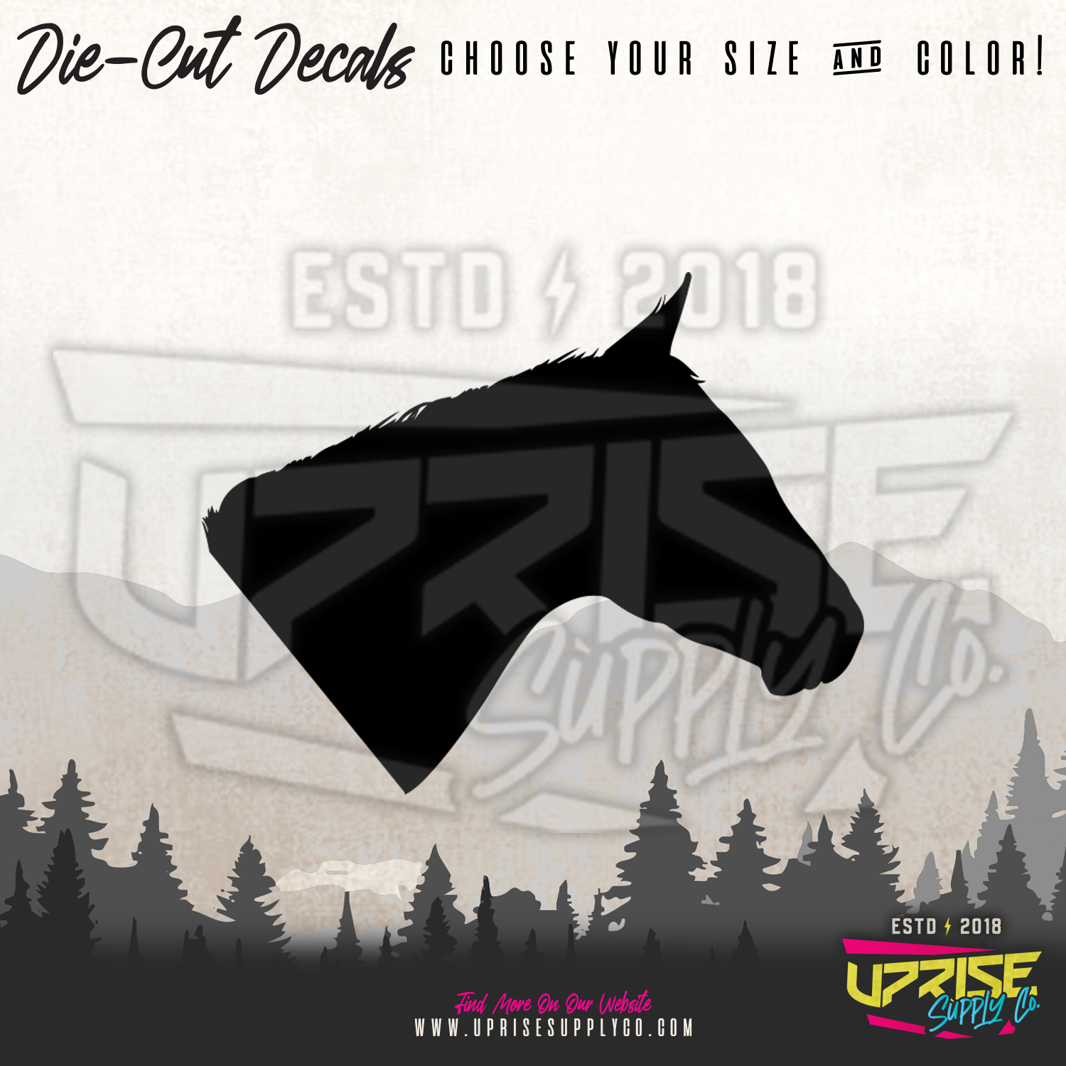 Horse Head Solid // Vinyl Decals