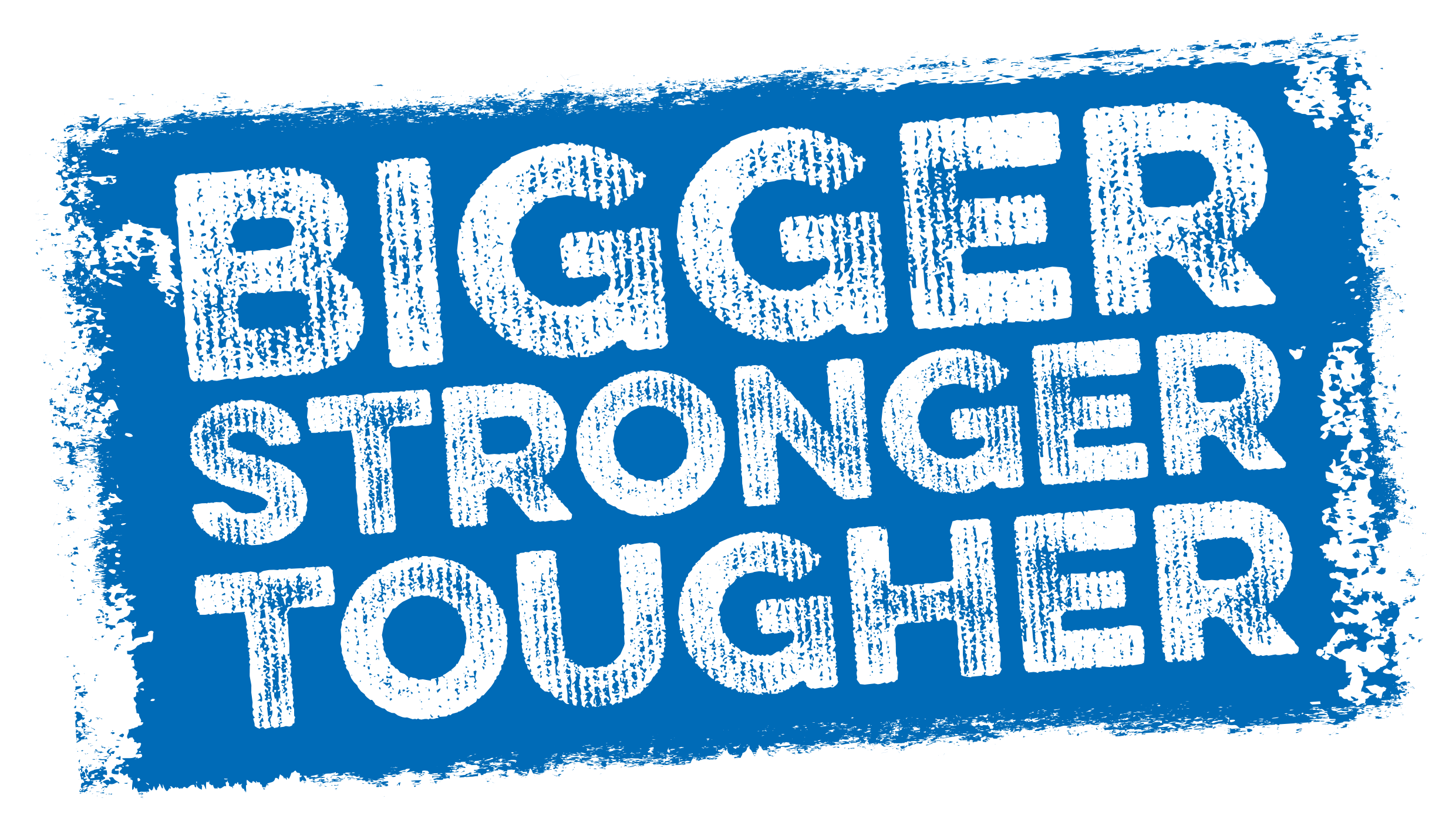 Blue textured background with white text that reads, "BE A CHIC STRONGER" and part of a quote.