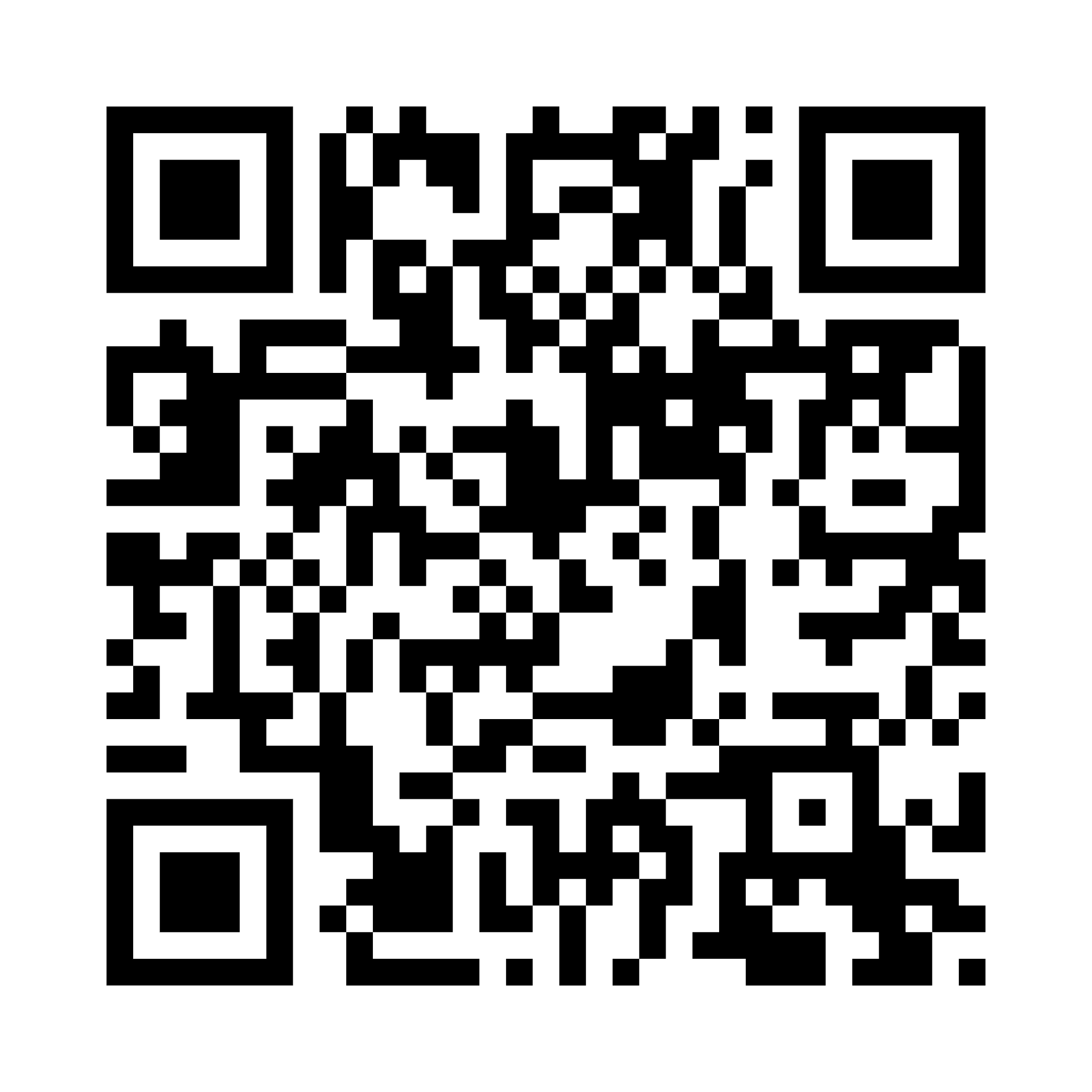 A black and white QR code on a white background.