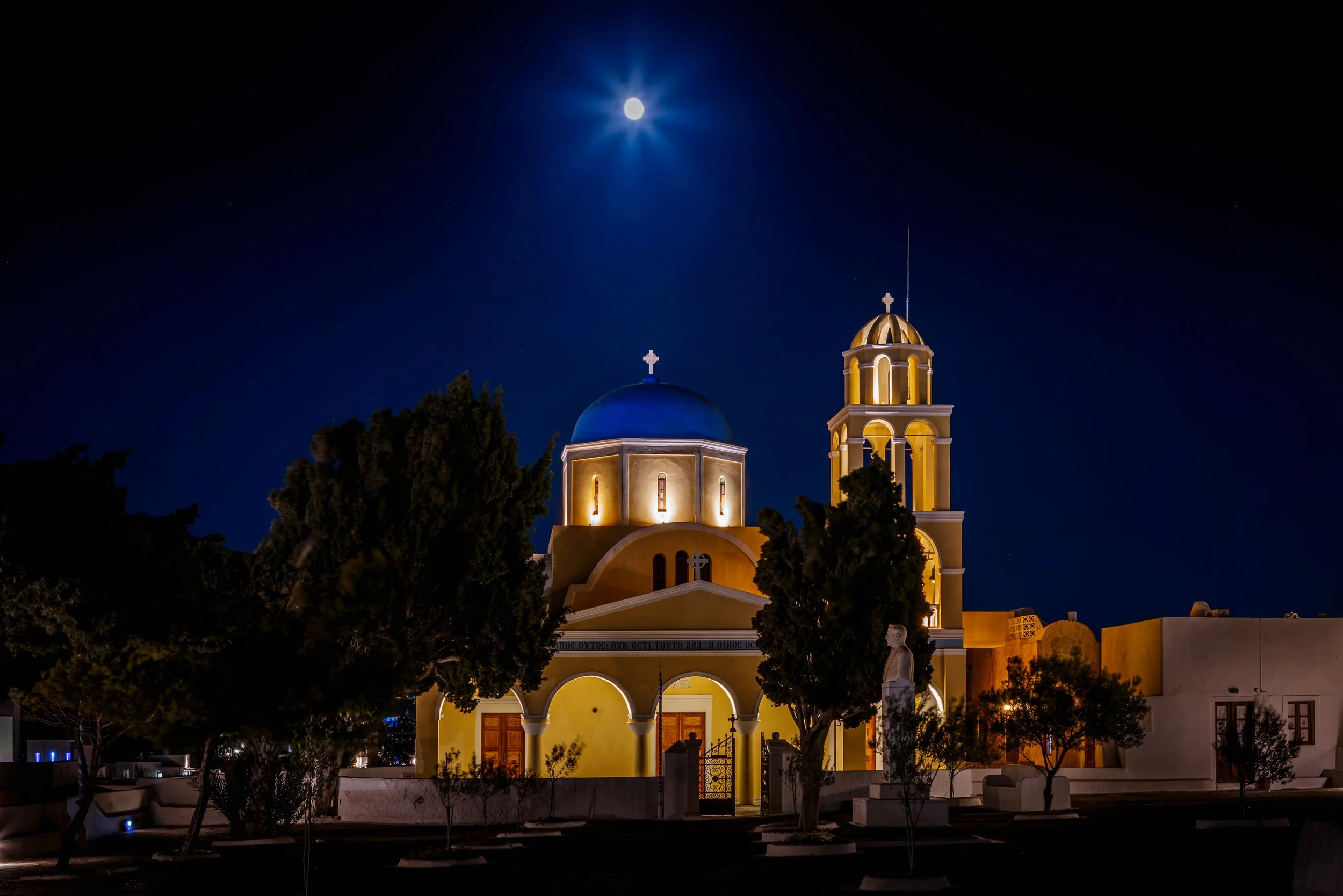 Agios Georgios Church at night, Oia, Santorini, Greece