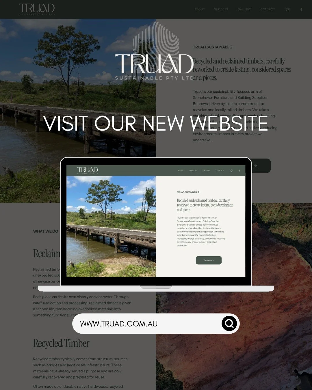 We&rsquo;ve also launched a website for Truad.

It goes into more detail around the recycled and reclaimed timber we&rsquo;re working with, along with the process behind it and how these materials are being reused.

If that&rsquo;s something you&rsqu