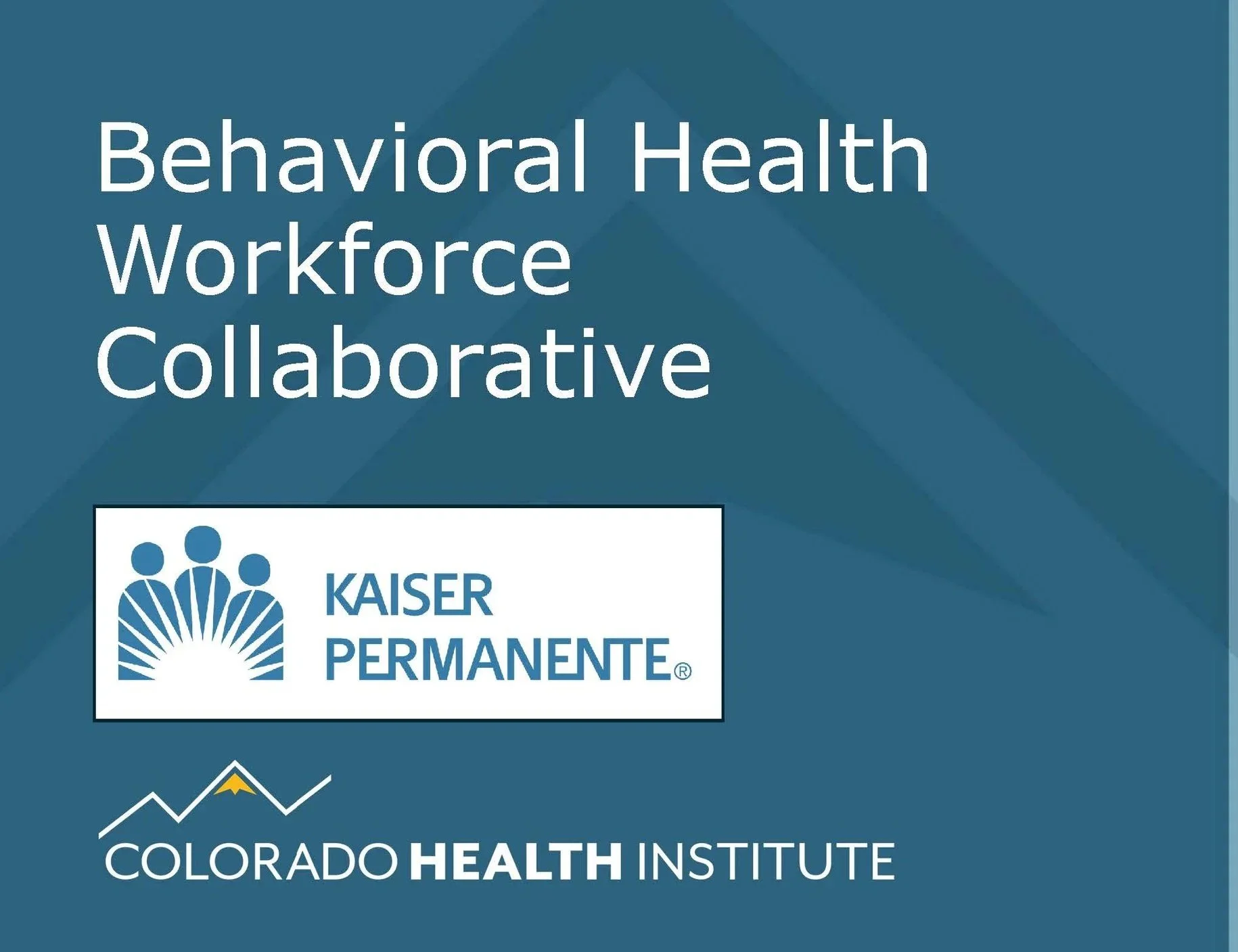Colorado Behavioral Health Workforce Collaborative