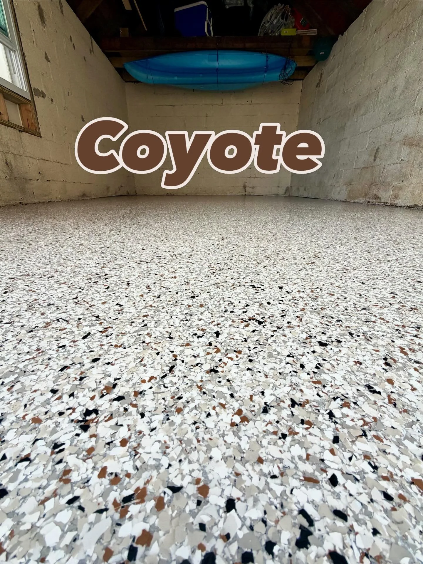 Check out this transformation we did in #laurenceharbornj on this one car garage. Our client went with #coyote decorative flakes for her one day polyaspartic floor system. #simiron products through and through. From patch repair to coatings! Contact 