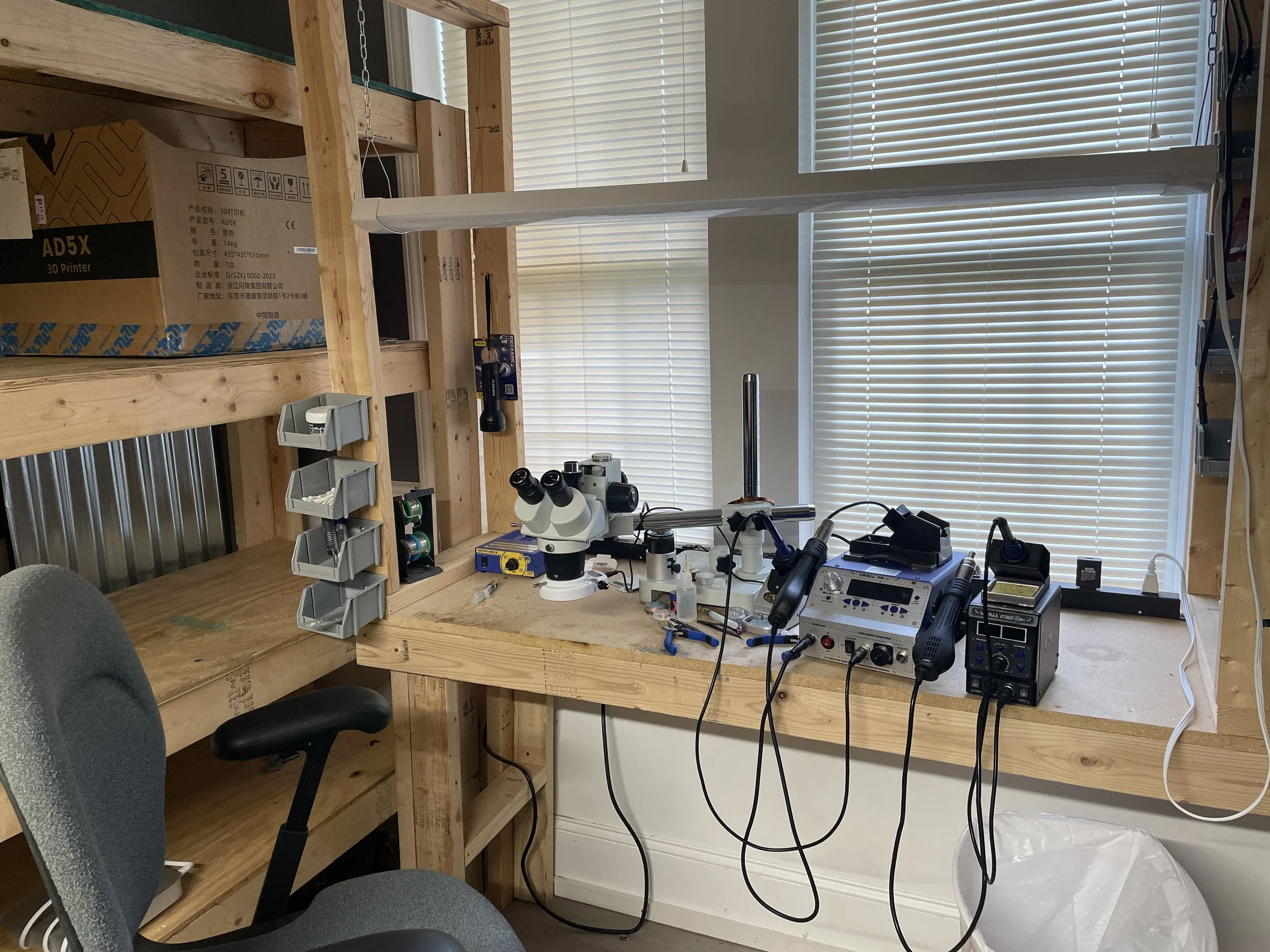 Micro-soldering station for console HDMI port repair at newAGAIN Salisbury