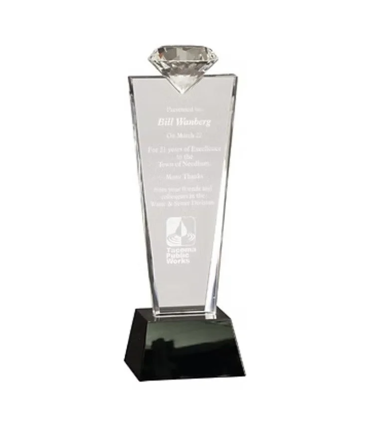 11" Crystal Diamond Top Award