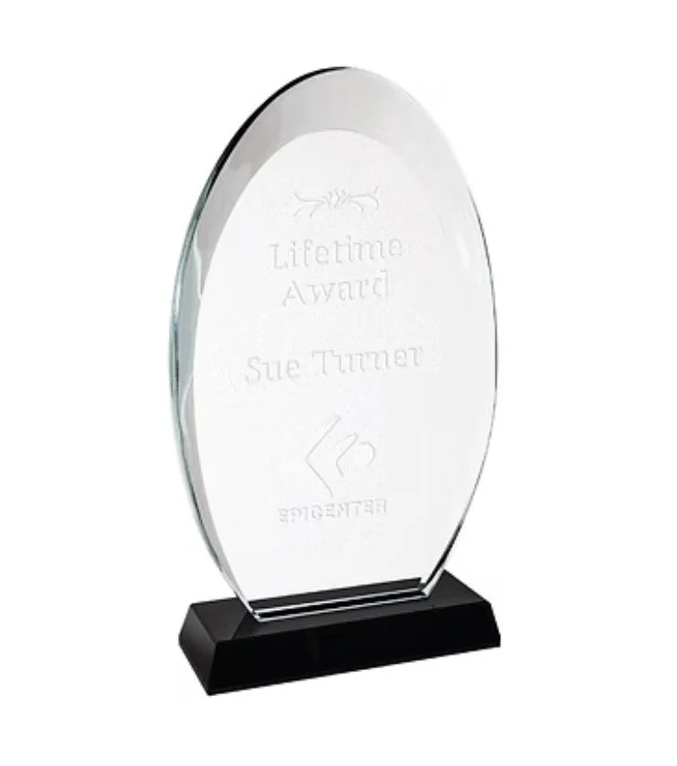 8 3/4" Oval Halo Glass