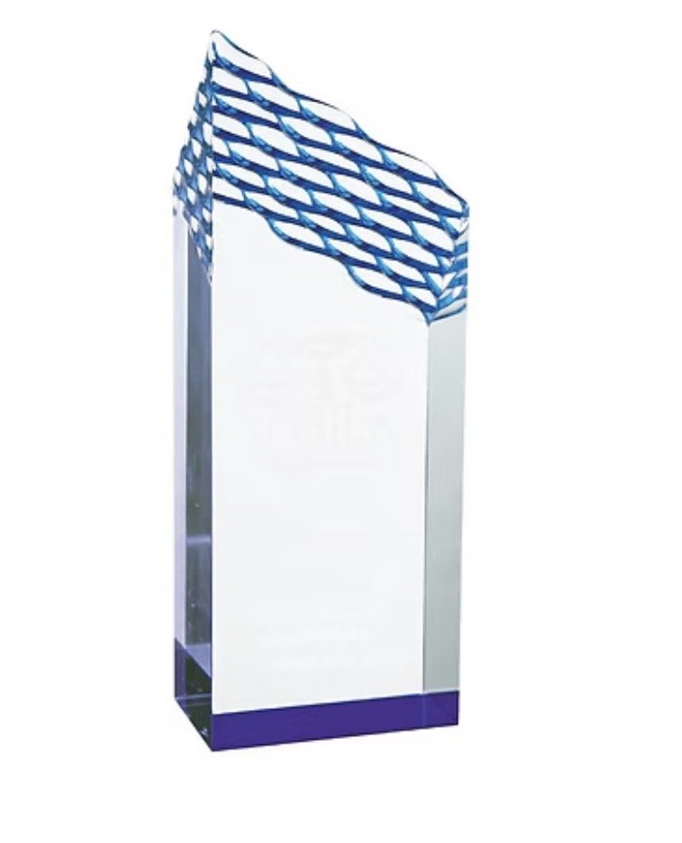 8" Blue Riptide Acrylic Award