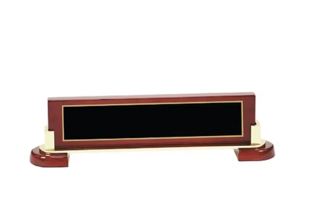 Rosewood Piano Finish & Metal Name Bar