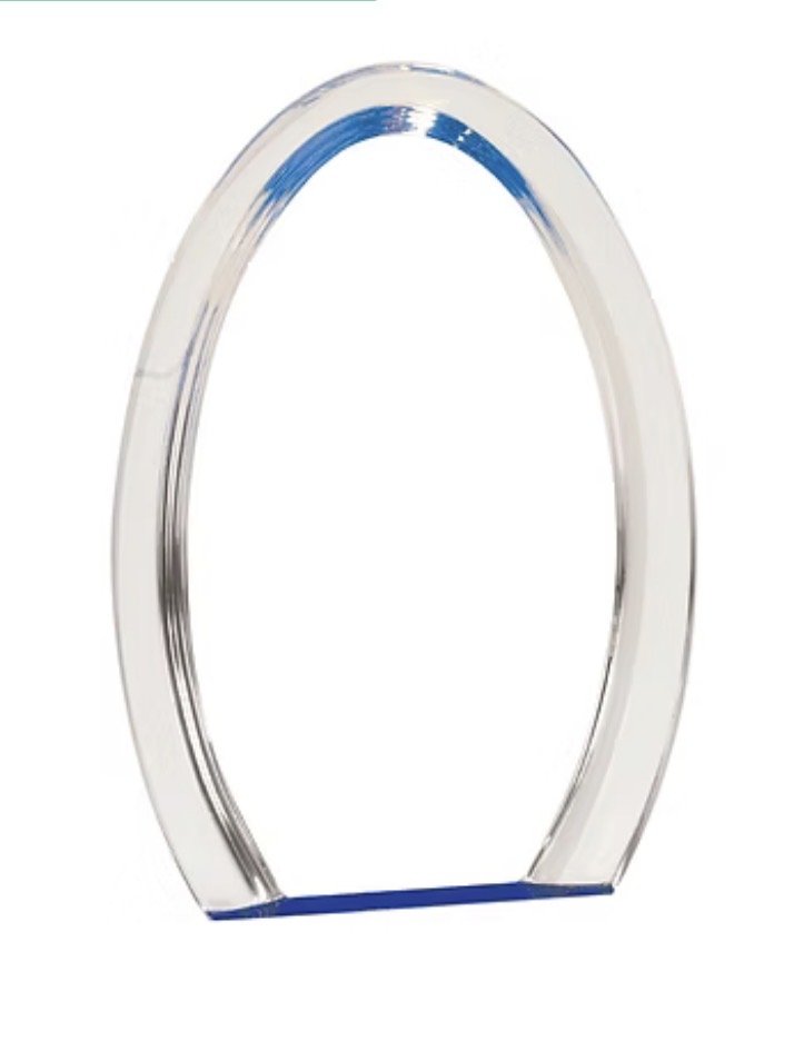 8" Blue Oval Halo Acrylic Award