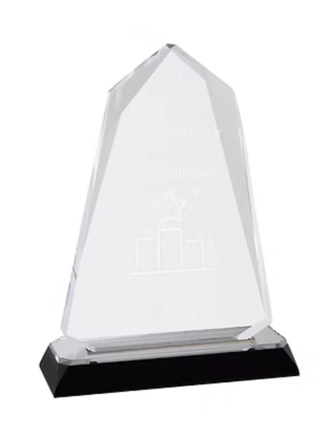 7 3/4" Gold Halo Diamond Corner Base Impress Acrylic