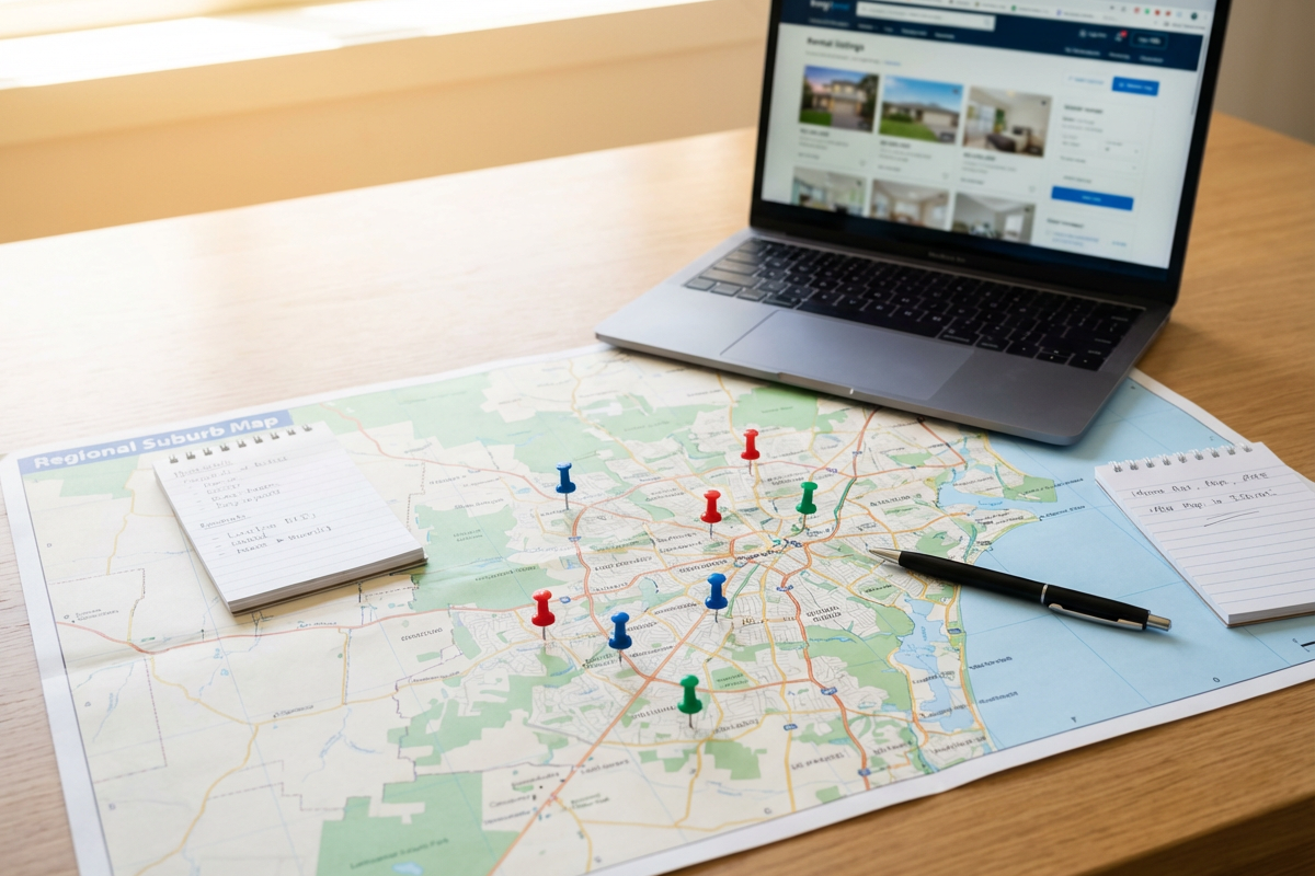 Suburb Map With Rental Listings