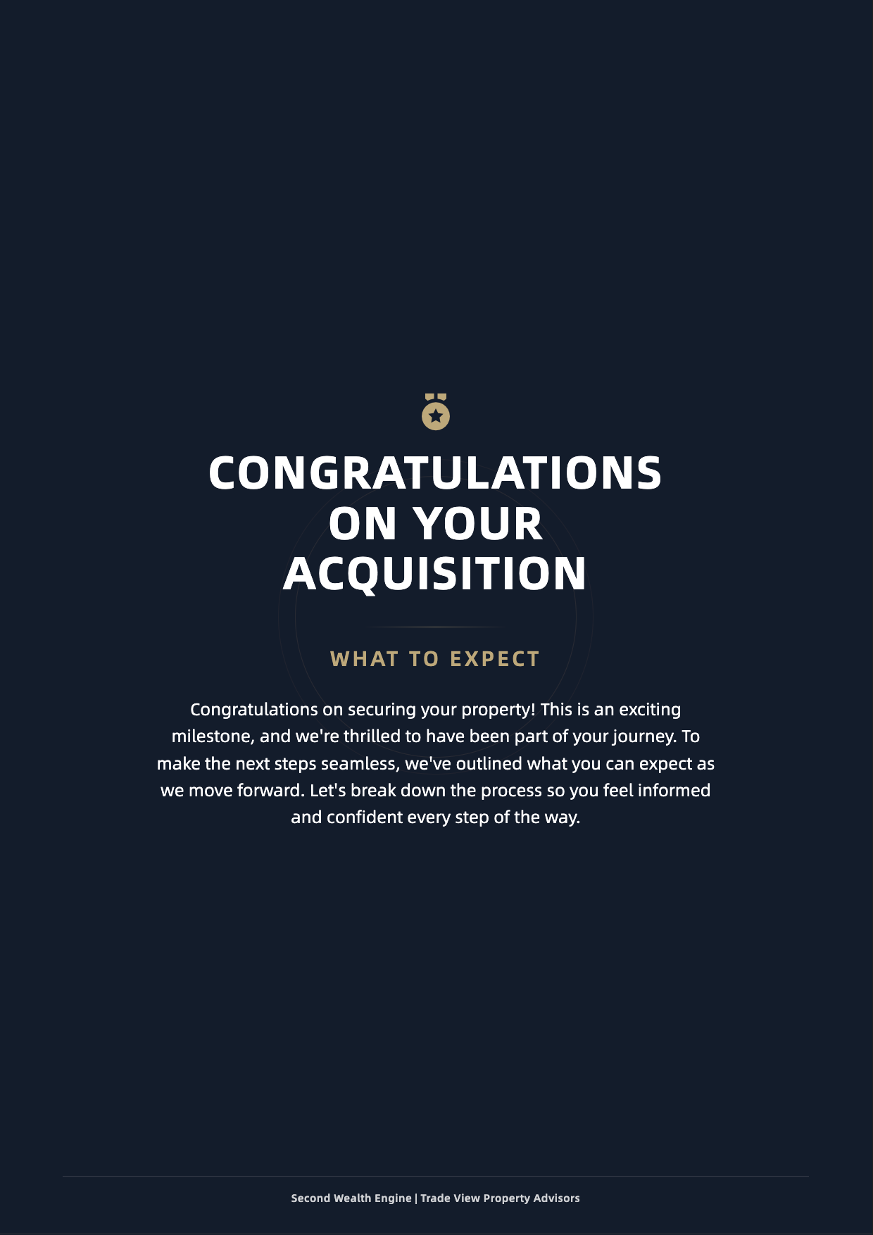 what to expect when under contract trade view property acquisition