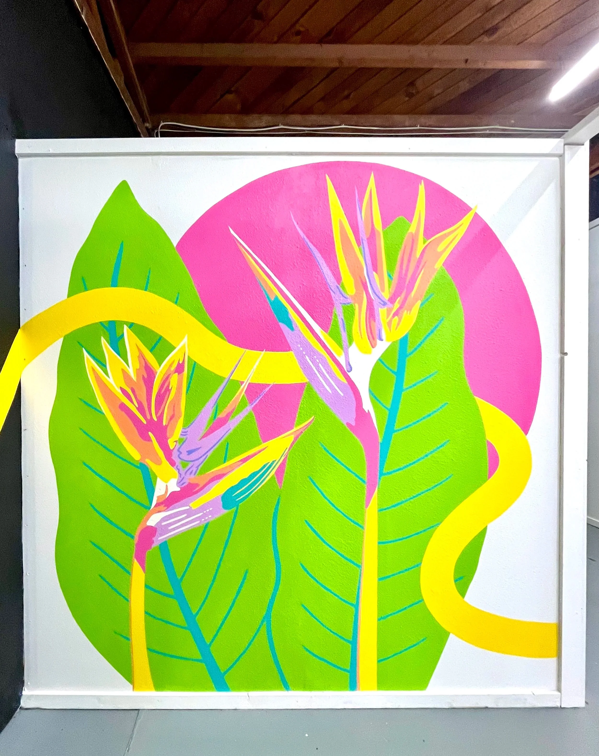 Paradise, 6' 19" x 7' 7" mural commissioned by The Gallery by We Are Sacramento, Sacramento, CA
