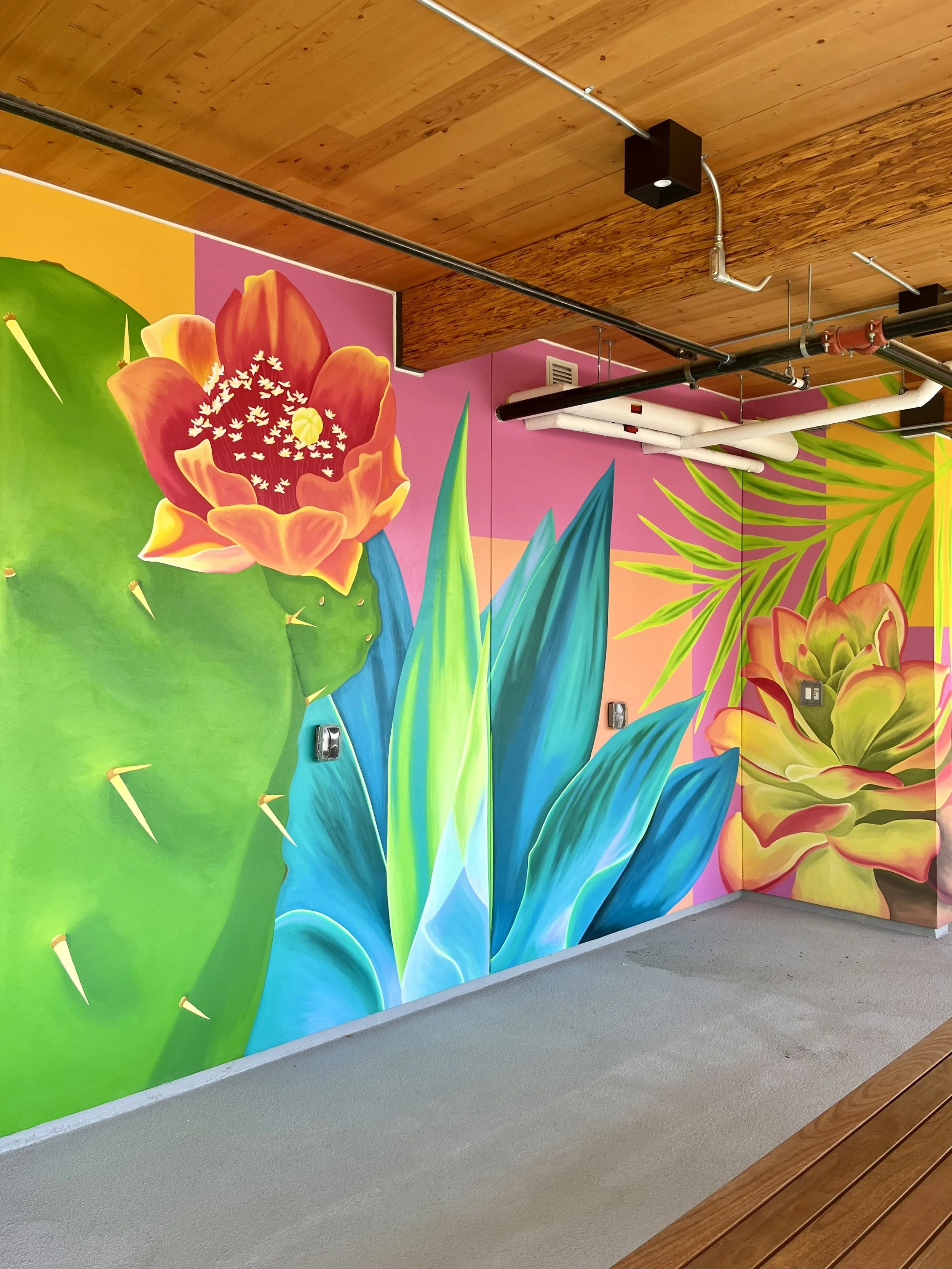 Sonrisa, 28’ 8” x 14’ mural commissioned by the Capitol Area Development Authority, Sacramento, CA

