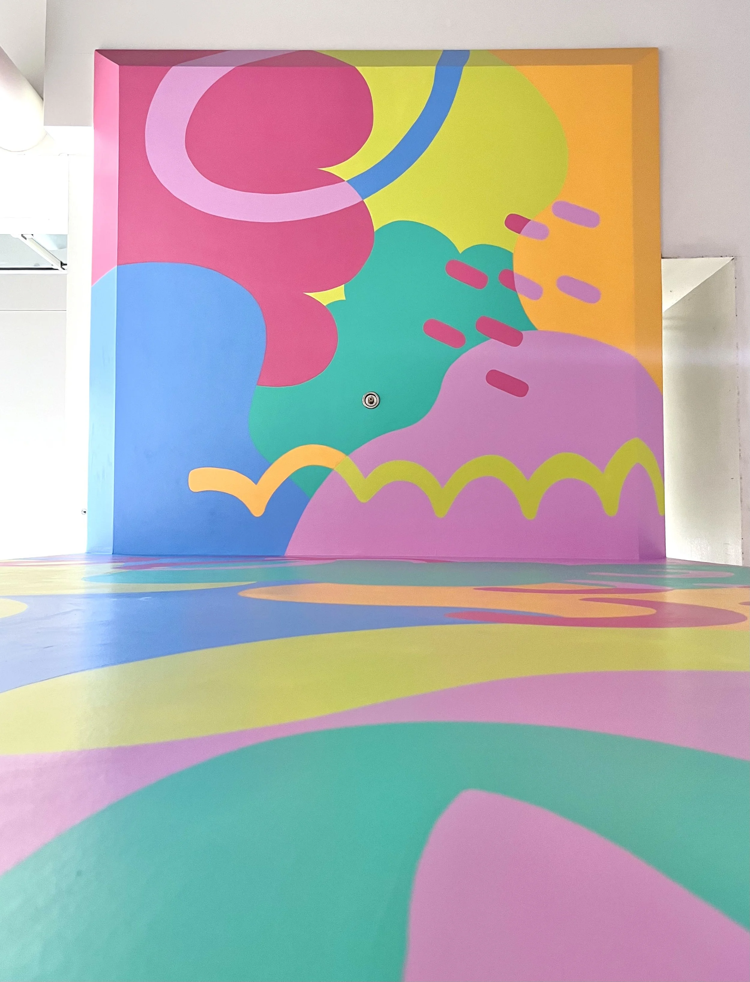 Impromptu Joy, 312 sq ft mural commissioned by Arden Fair Mall, Sacramento, CA
