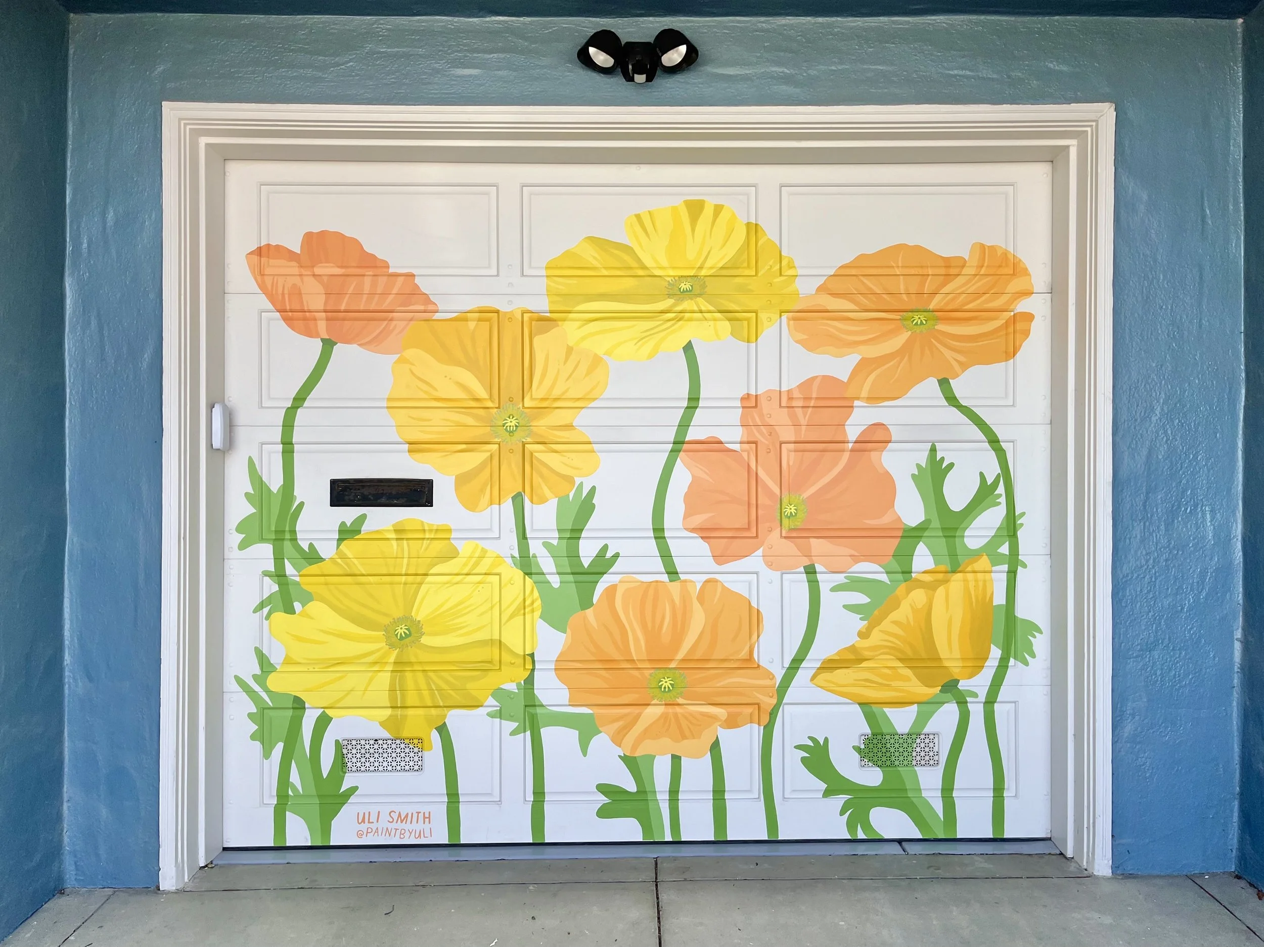 Urban Garden, 8' 10" x 7' 3" mural at private residence, San Francisco, CA

