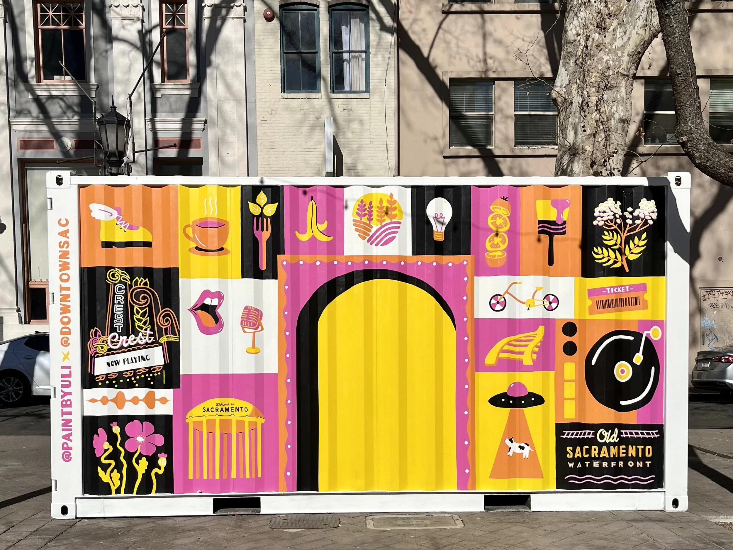 Love Letter, 46.6’ x 8.4’ mural commissioned by the Downtown Sacramento Partnership, Sacramento, CA

