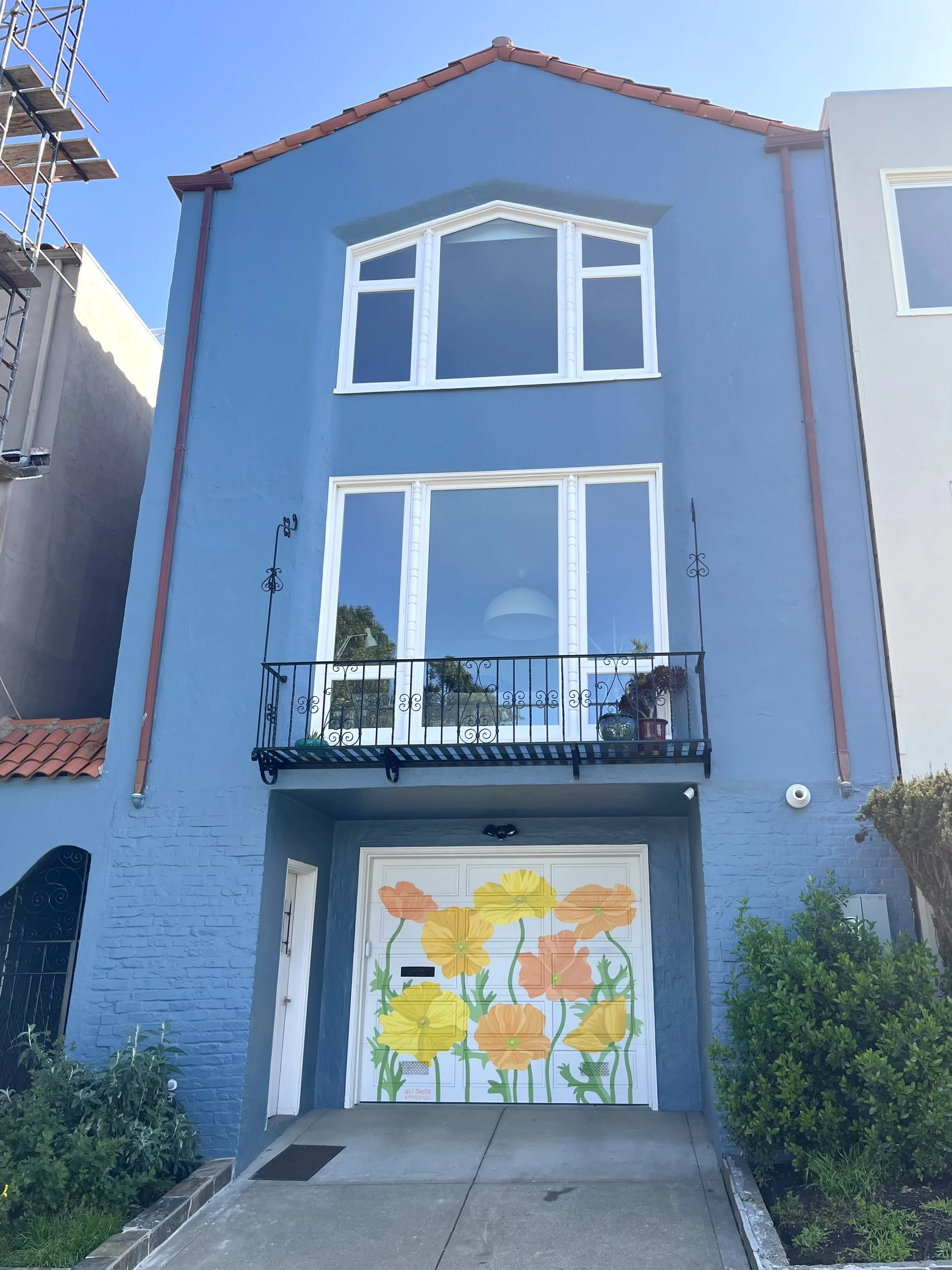 Urban Garden, 8' 10" x 7' 3" mural at private residence, San Francisco, CA

