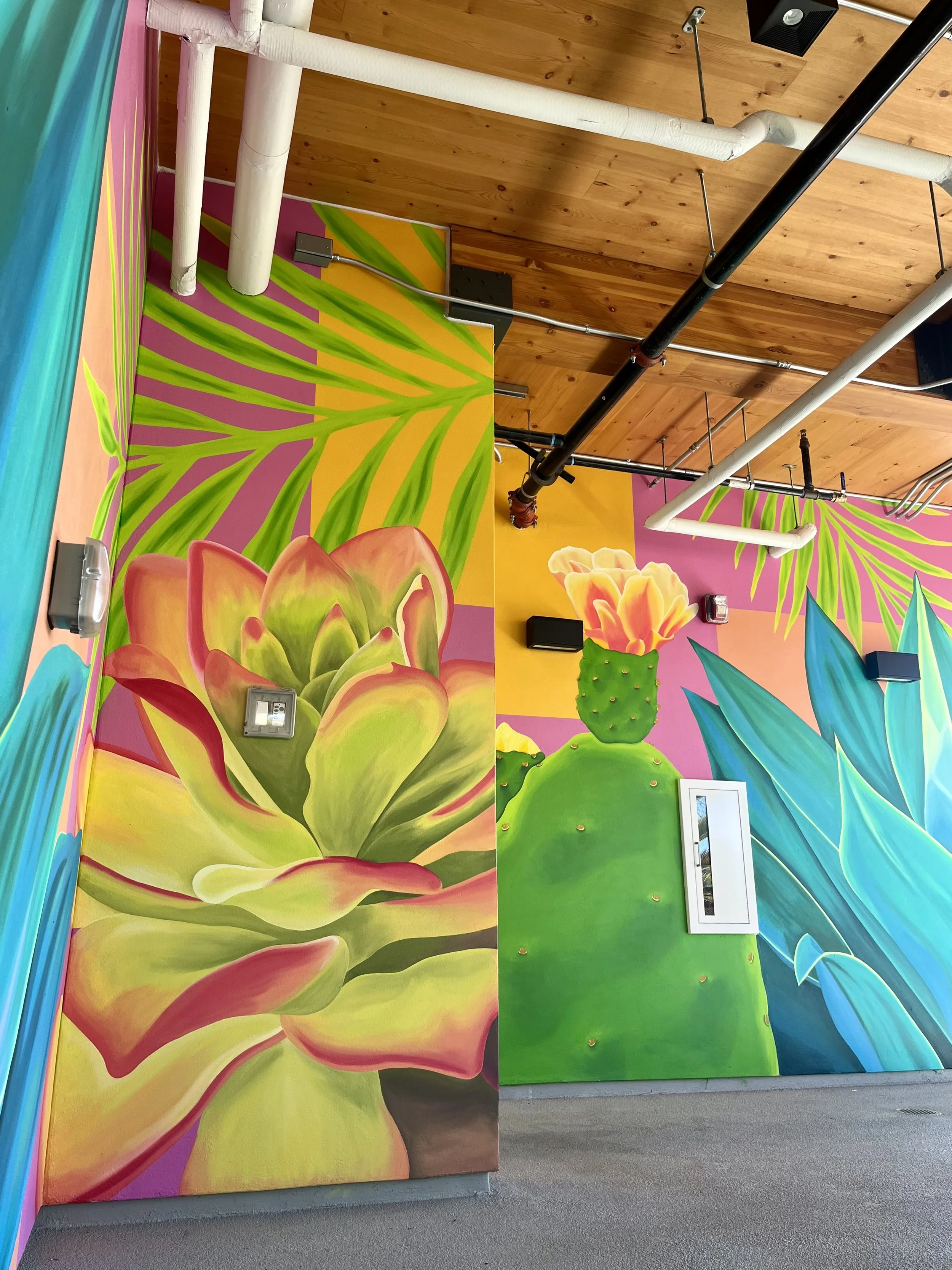 Sonrisa, 28’ 8” x 14’ mural commissioned by the Capitol Area Development Authority, Sacramento, CA

