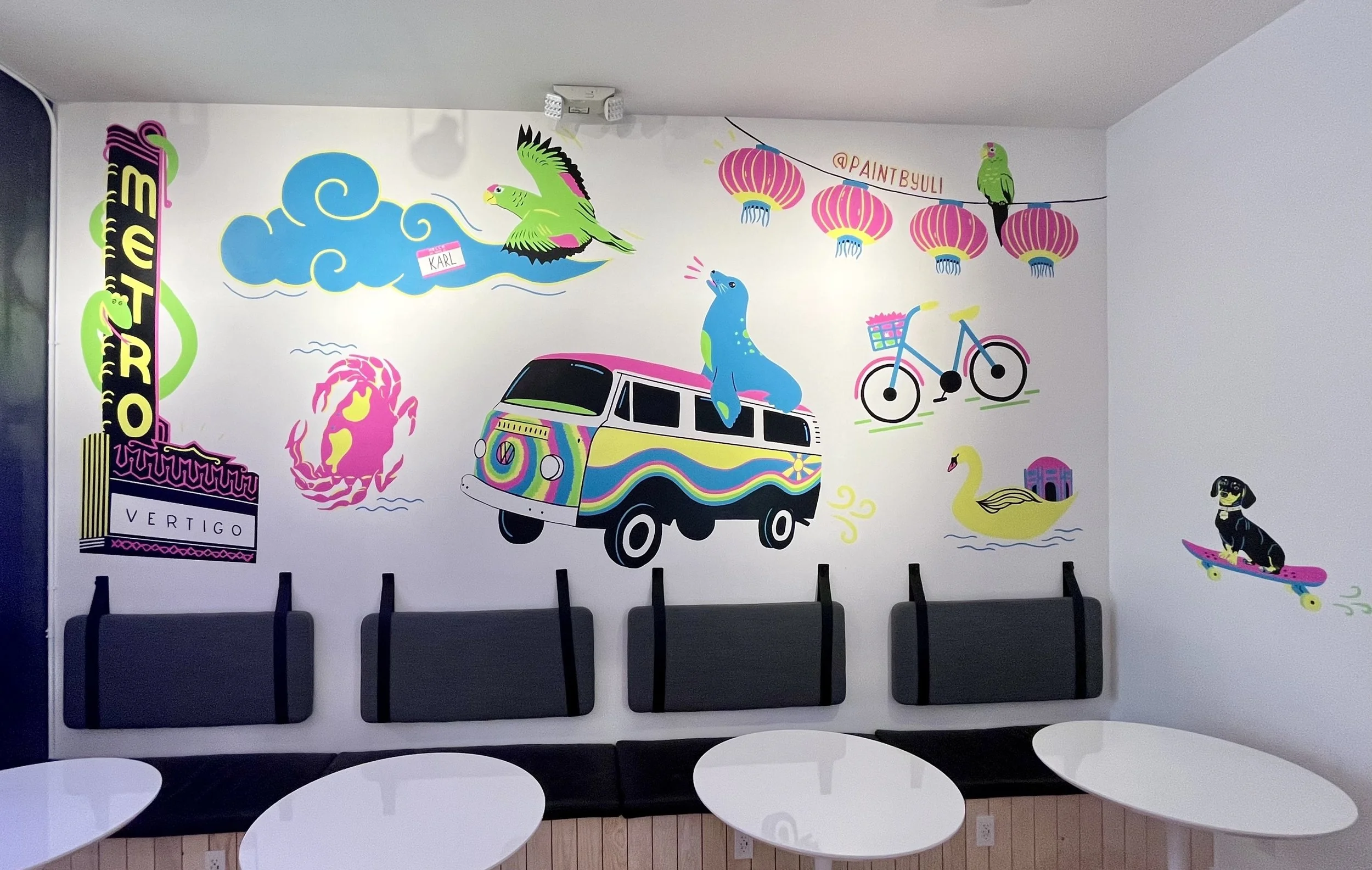 Neon, 162 sq ft mural commissioned by Neon Workspace, San Francisco, CA


