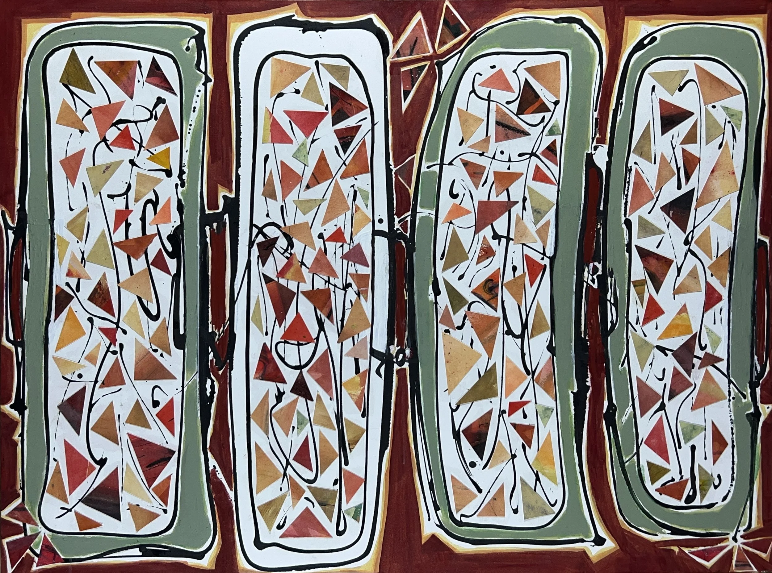 Rearview Mirror 4 • 36x48 mixed media on canvas • $8,600