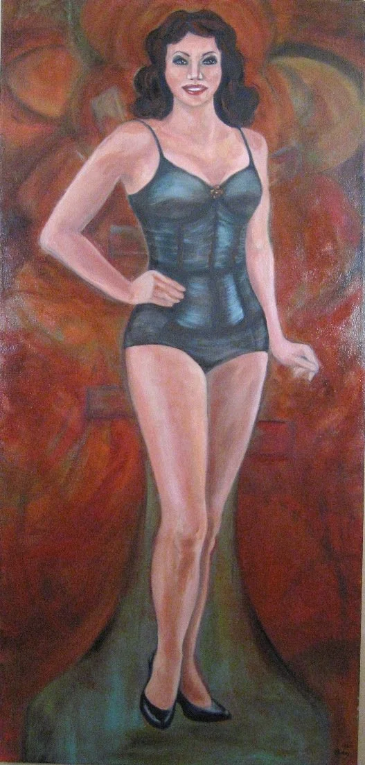 Paper Doll in Filigree, 64" x 30", Oil on canvas, 2008